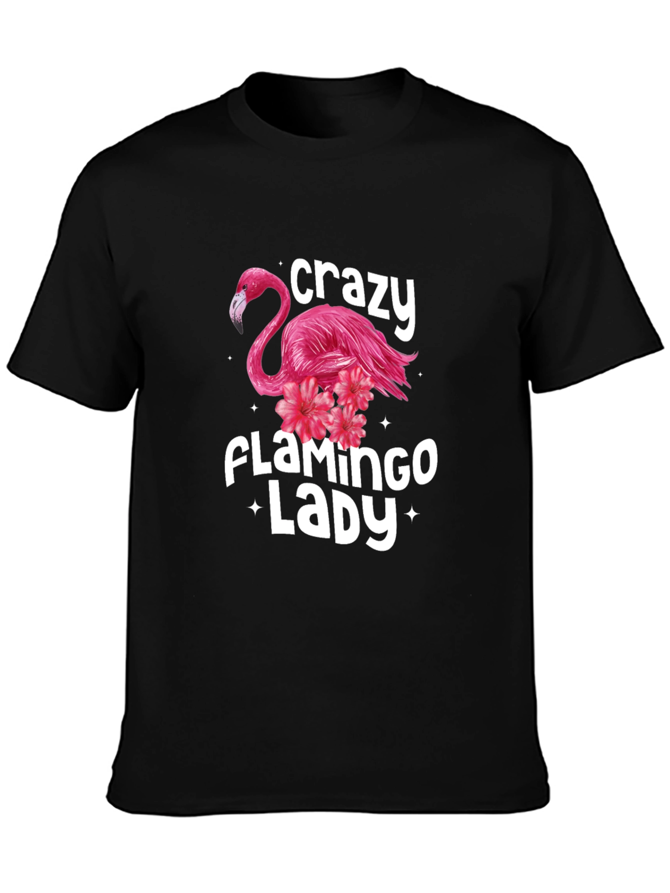 Crazy Flamingo Lady Graphic Tee