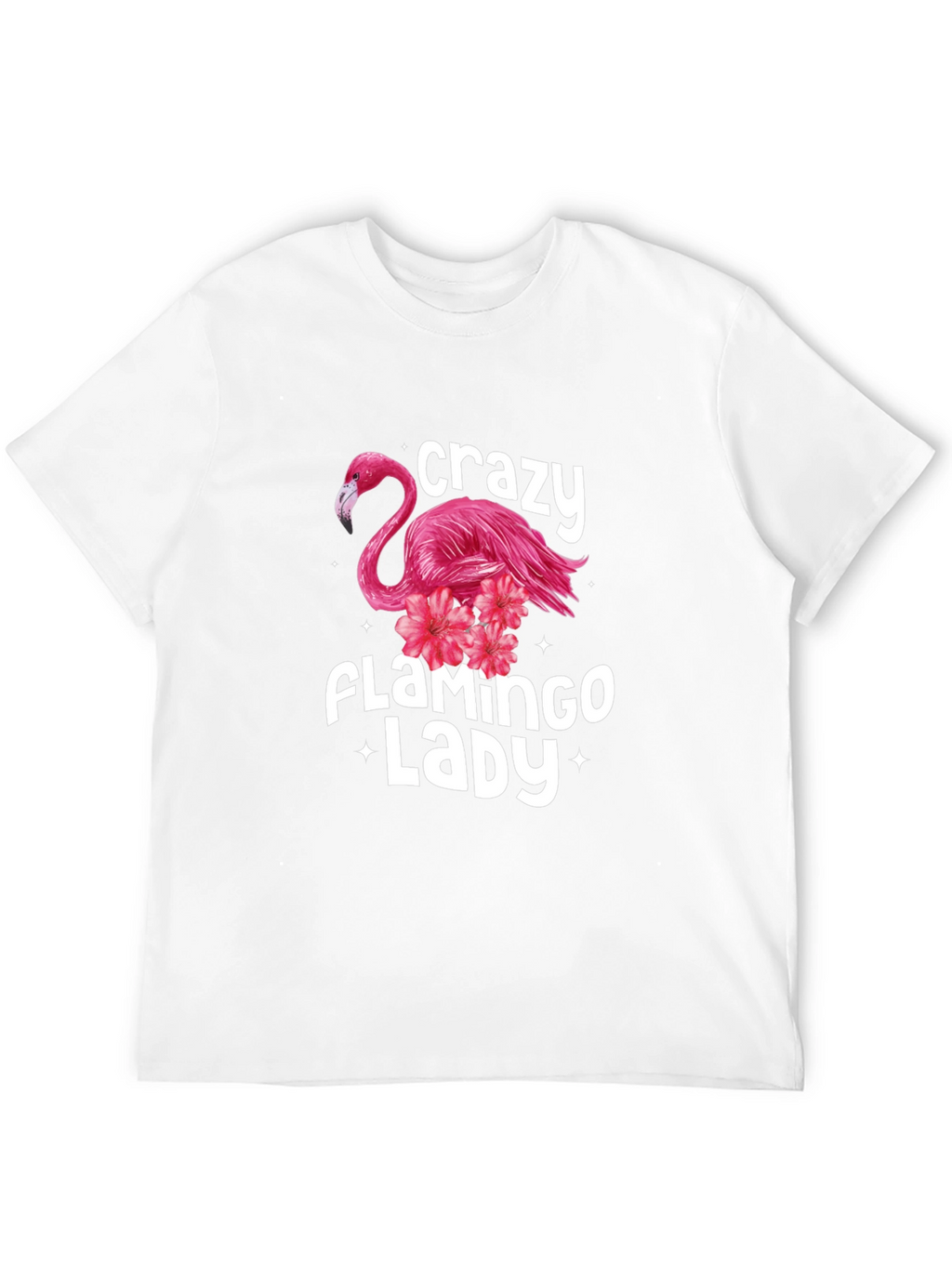 Crazy Flamingo Lady Graphic Tee