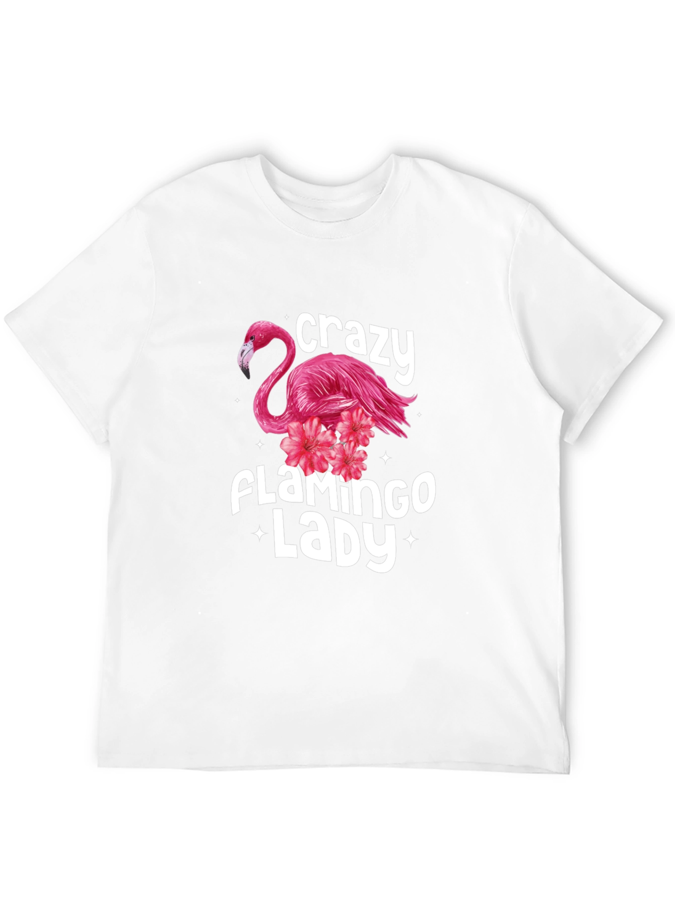 Crazy Flamingo Lady Graphic Tee