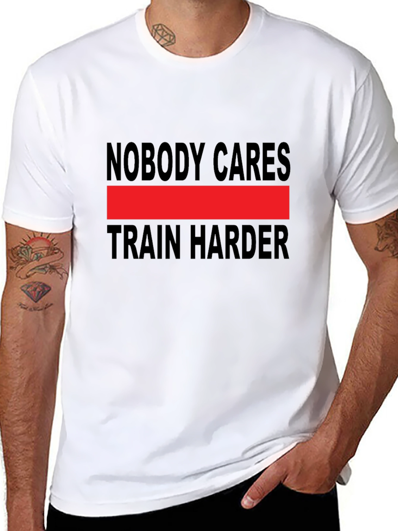 Nobody Cares Train Harder Graphic Tee