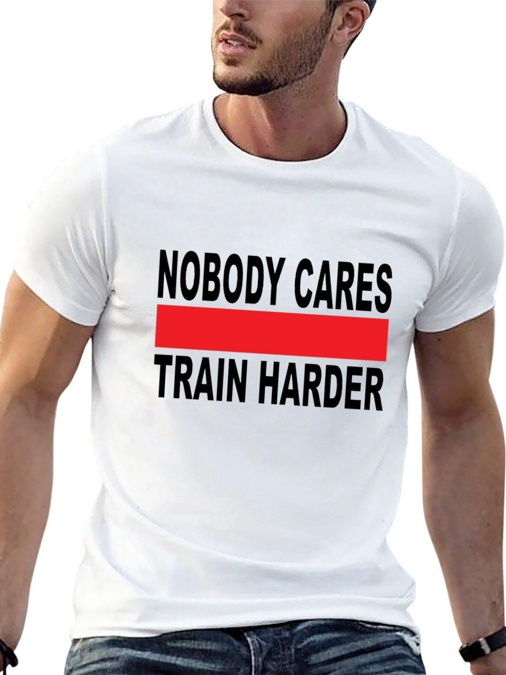 Nobody Cares Train Harder Graphic Tee