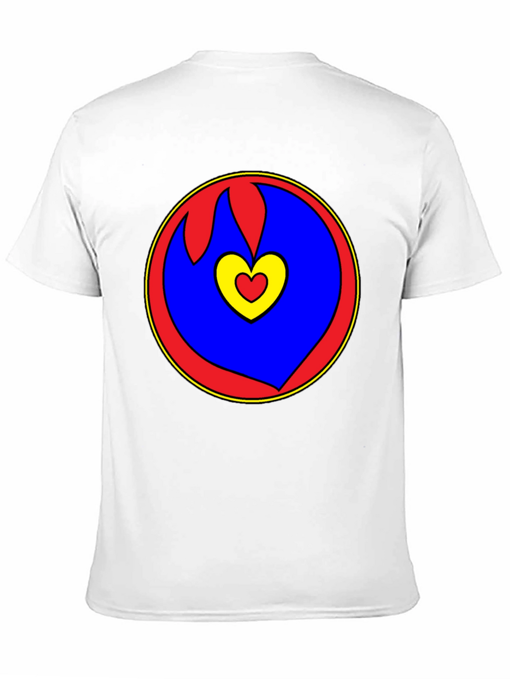 Heart Circle Graphic Tee - Black Casual Shirt