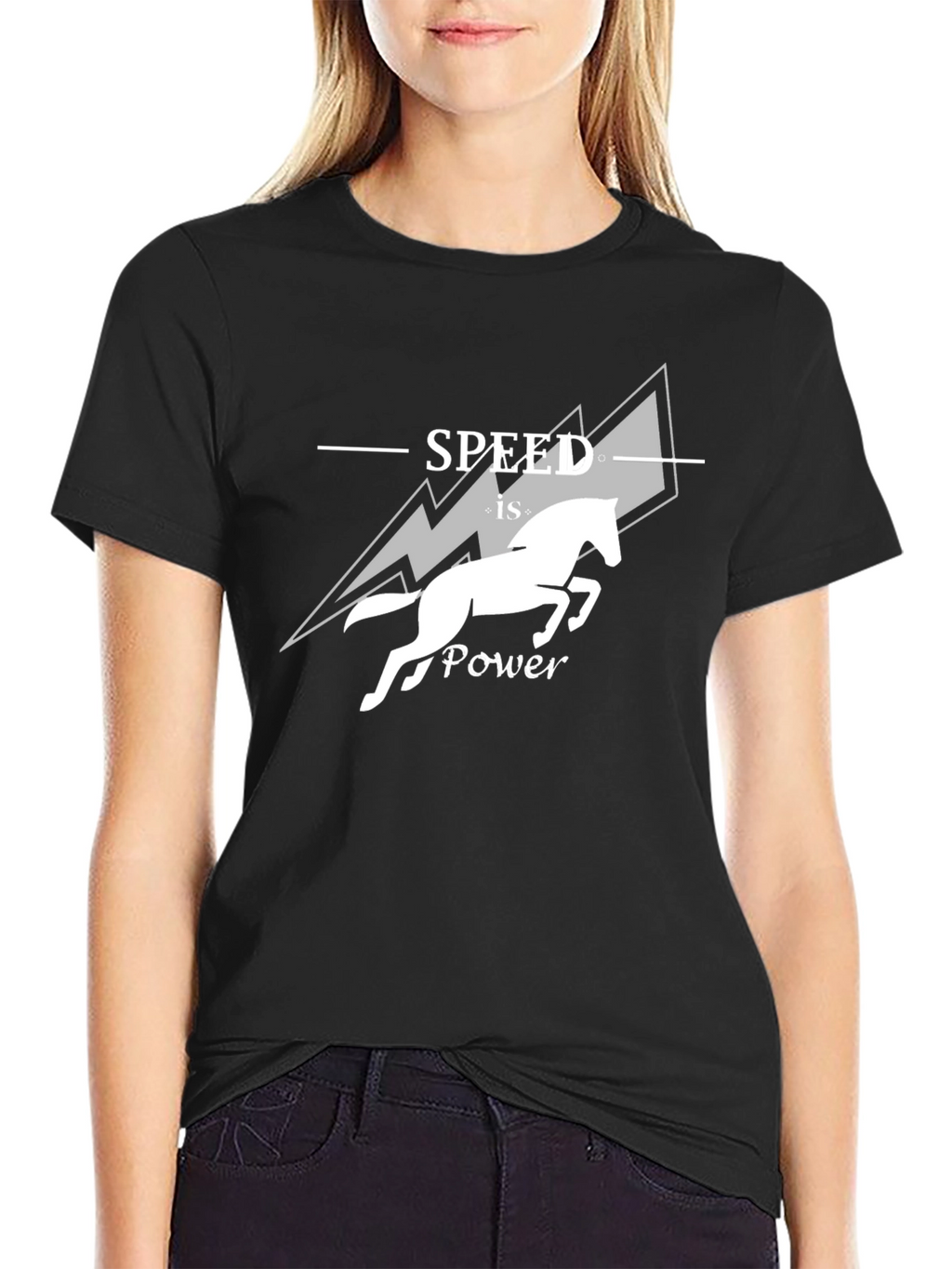 Speed is Power Graphic Tee - Horse Design