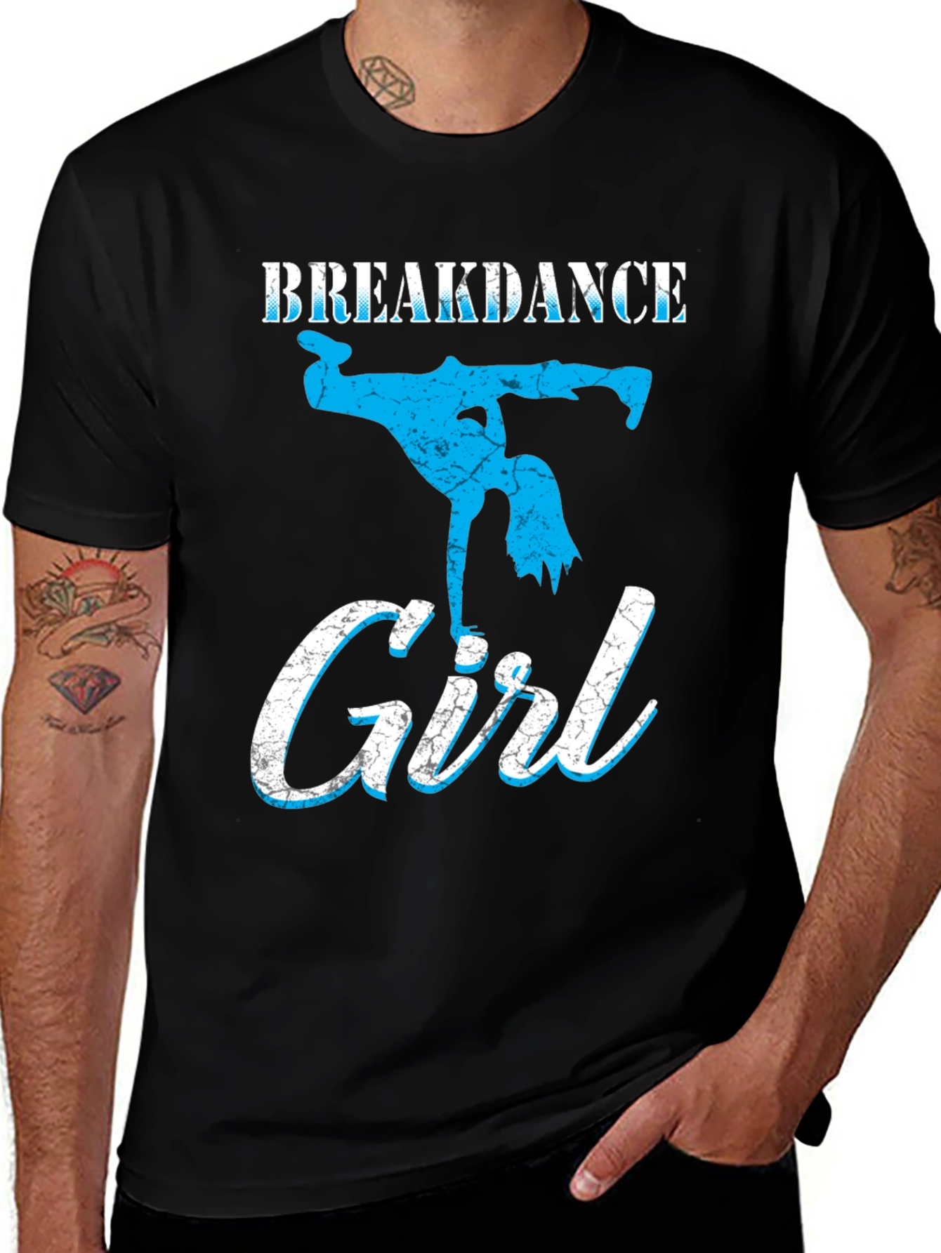 Breakdance Girl Graphic Tee - Black