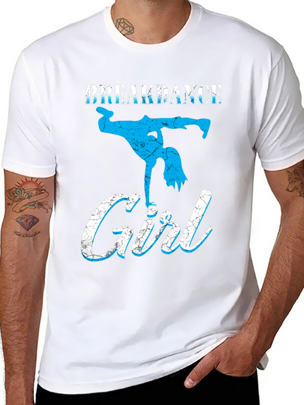 Breakdance Girl Graphic Tee - Black