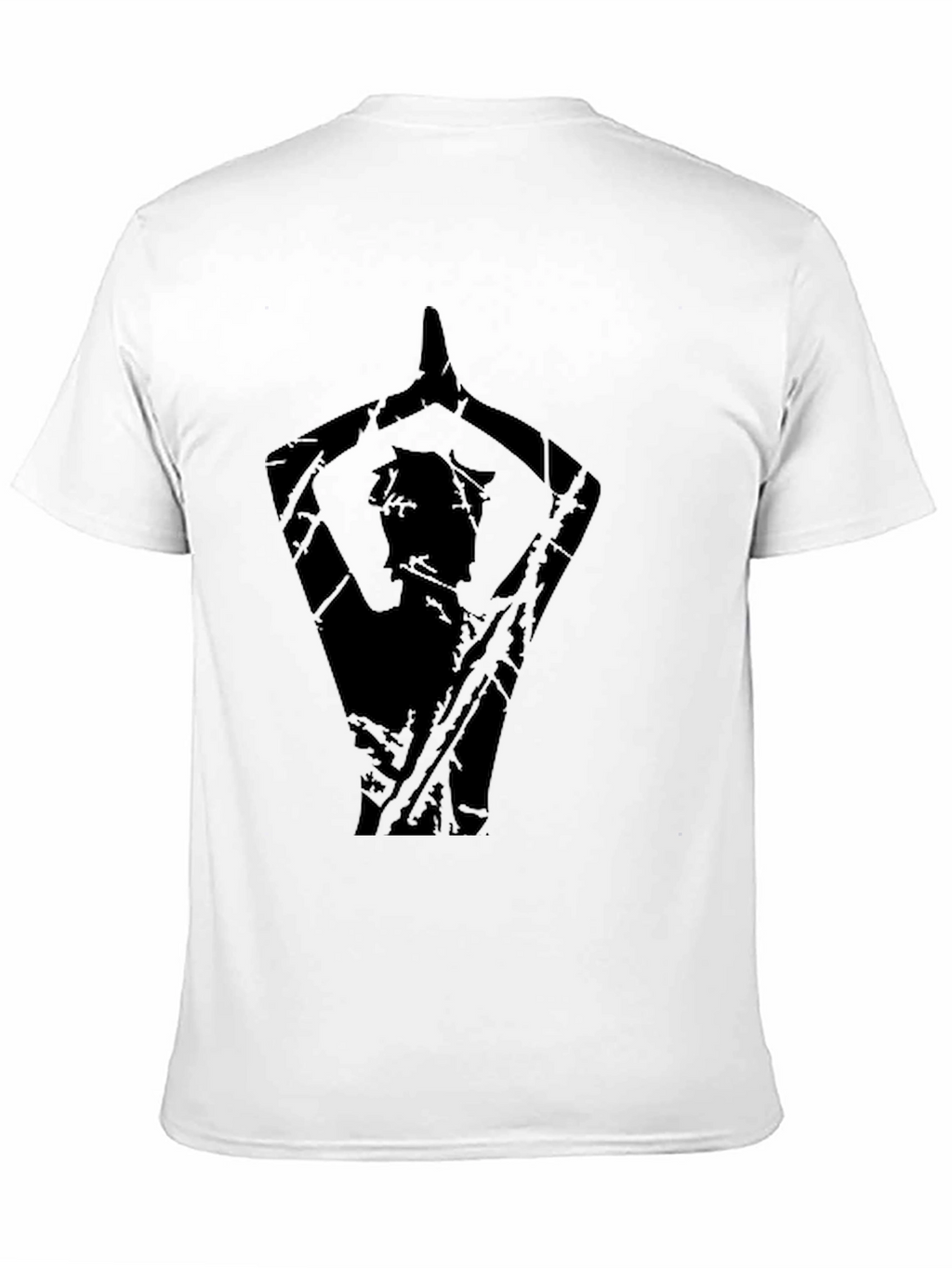 Mens Black Yoga Silhouette Graphic Tee