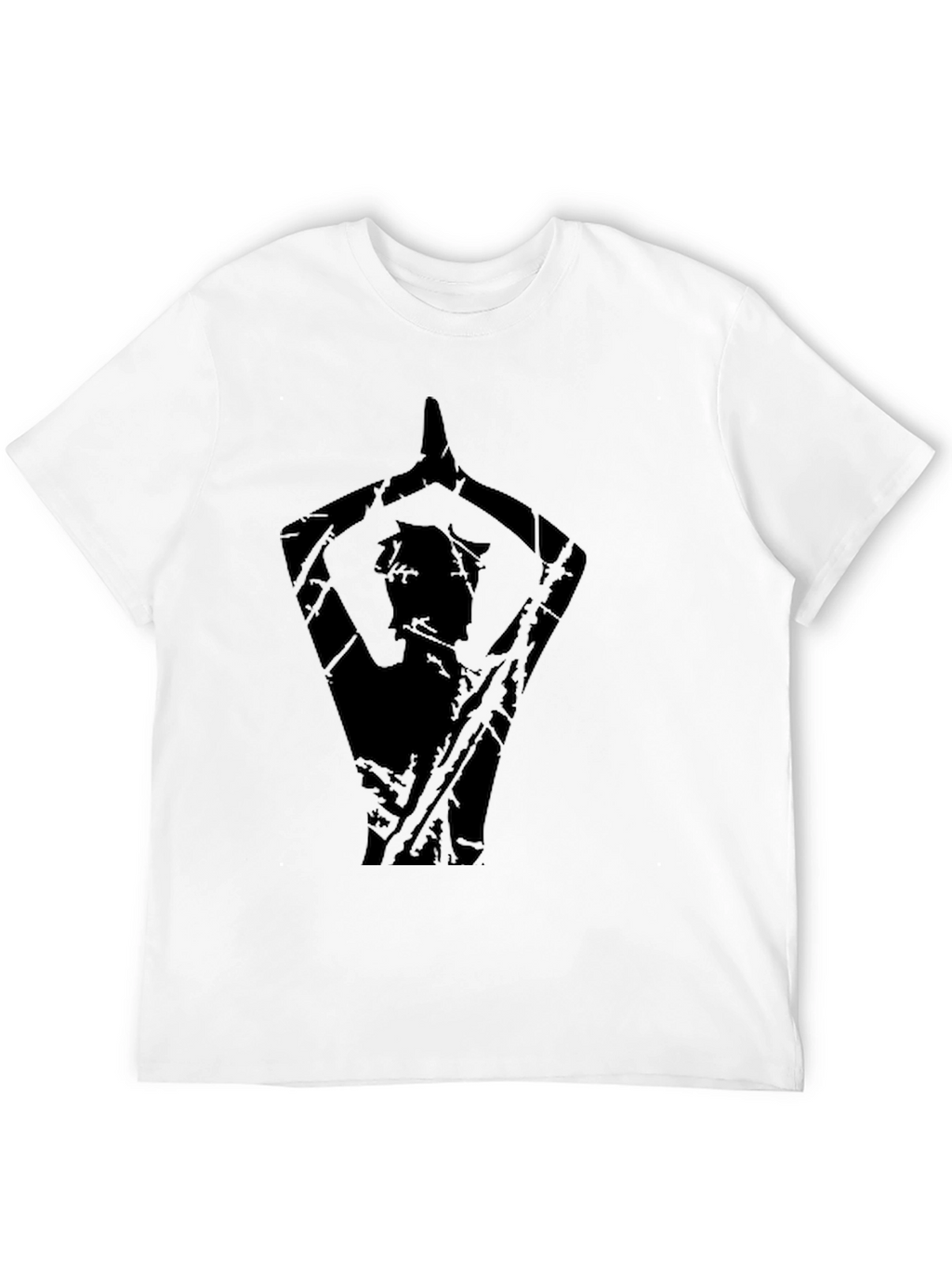 Mens Black Yoga Silhouette Graphic Tee
