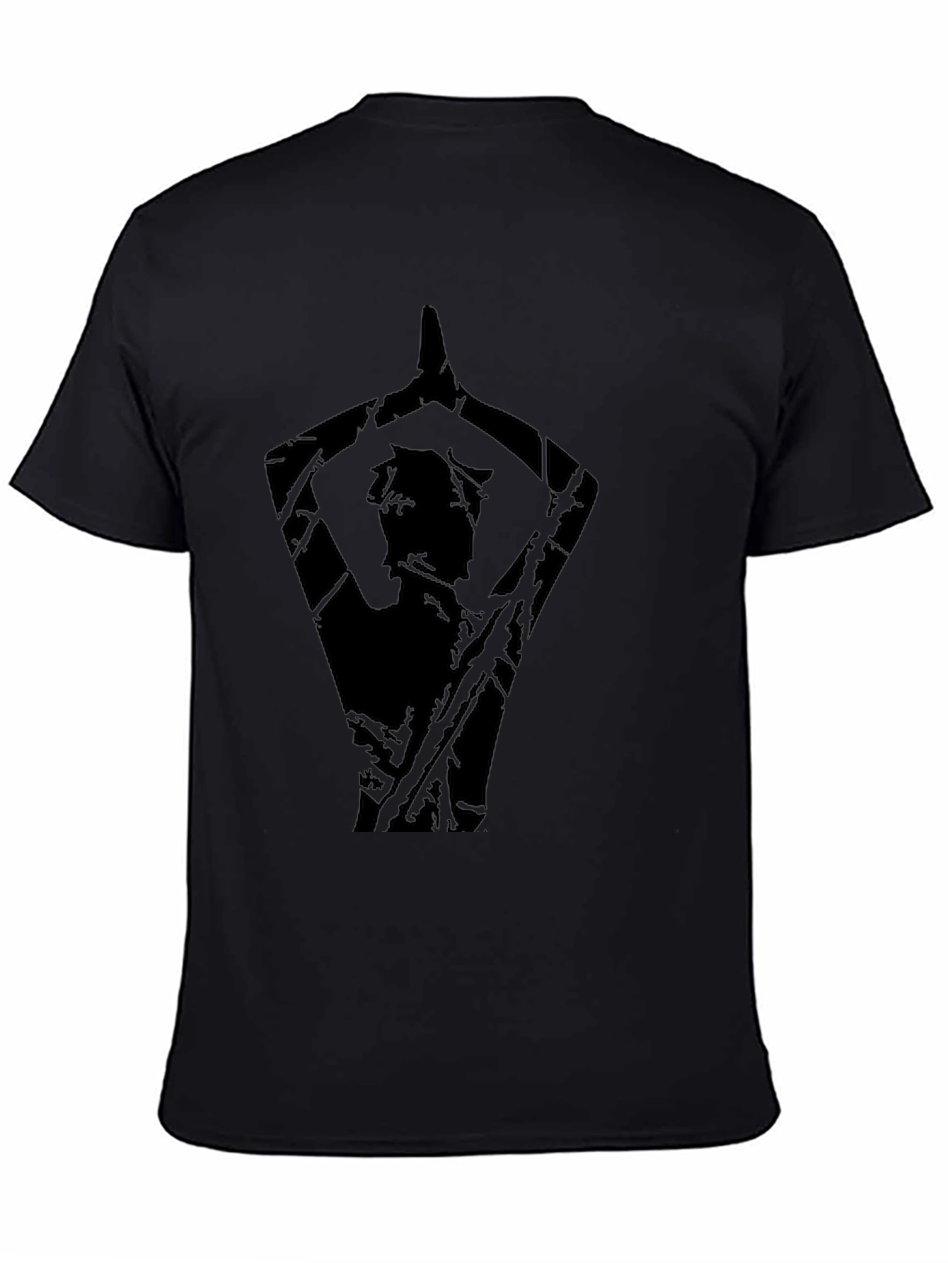 Mens Black Yoga Silhouette Graphic Tee