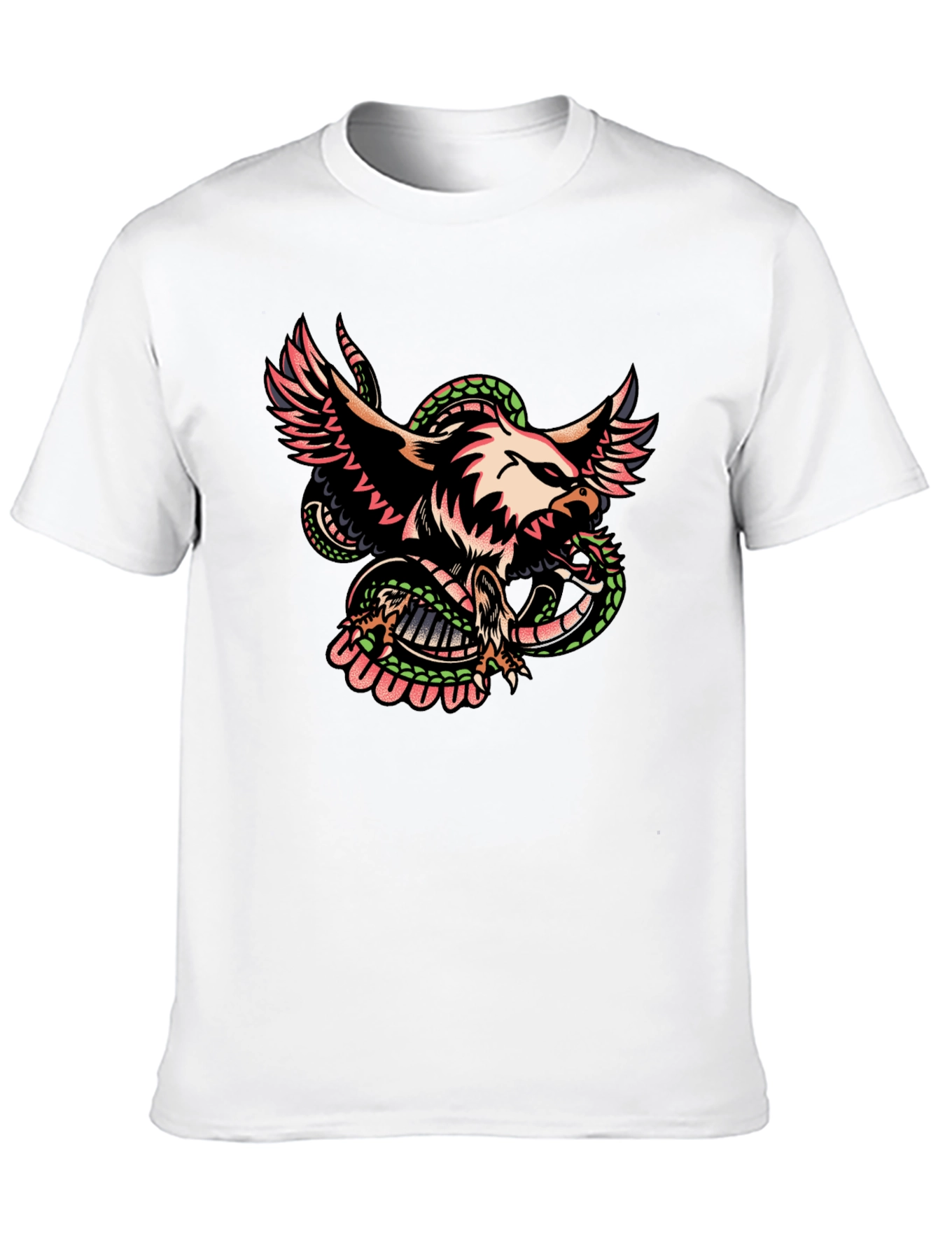 Eagle & Snake Graphic Tee - Mens Black T-Shirt