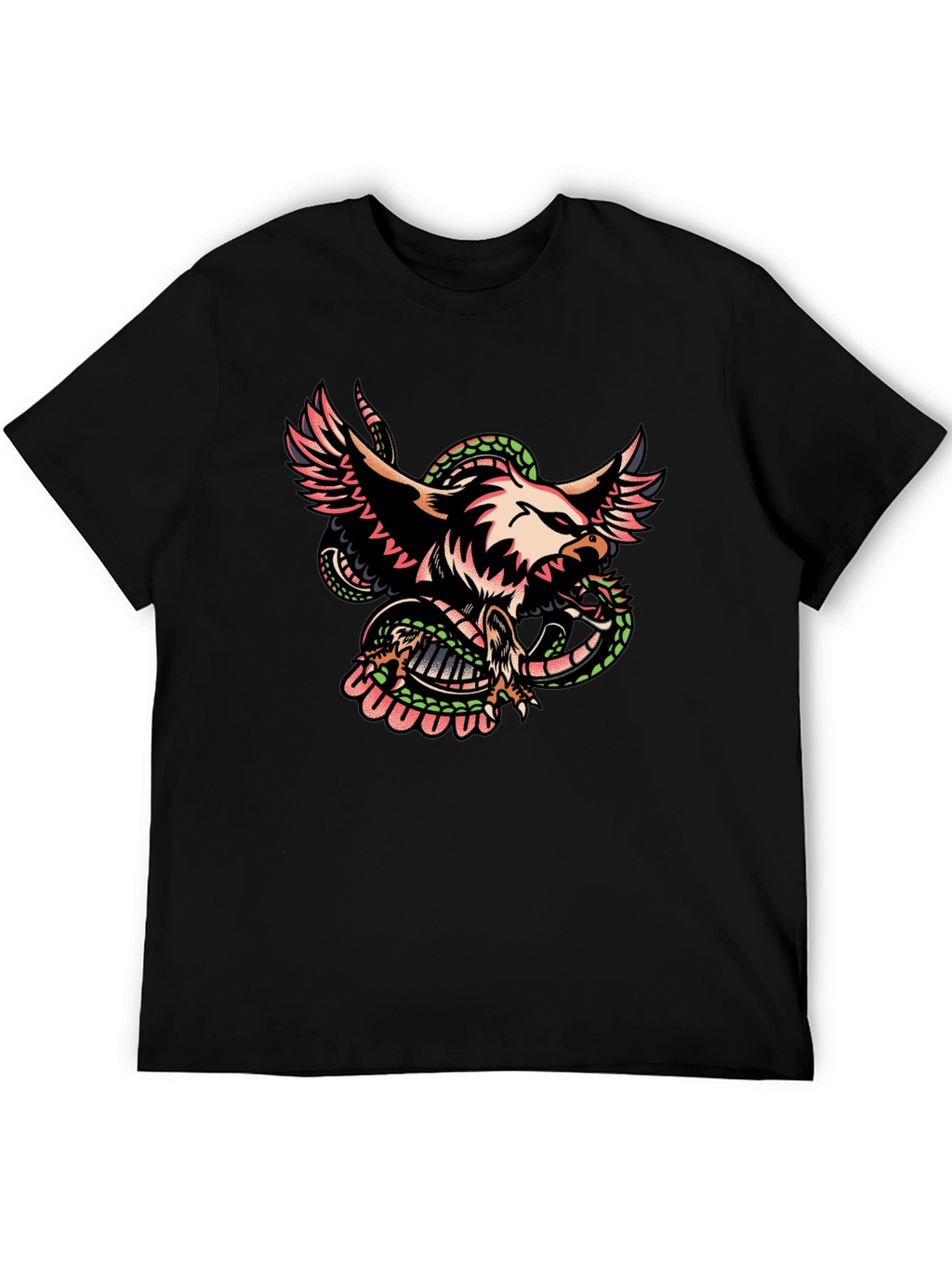 Eagle & Snake Graphic Tee - Mens Black T-Shirt