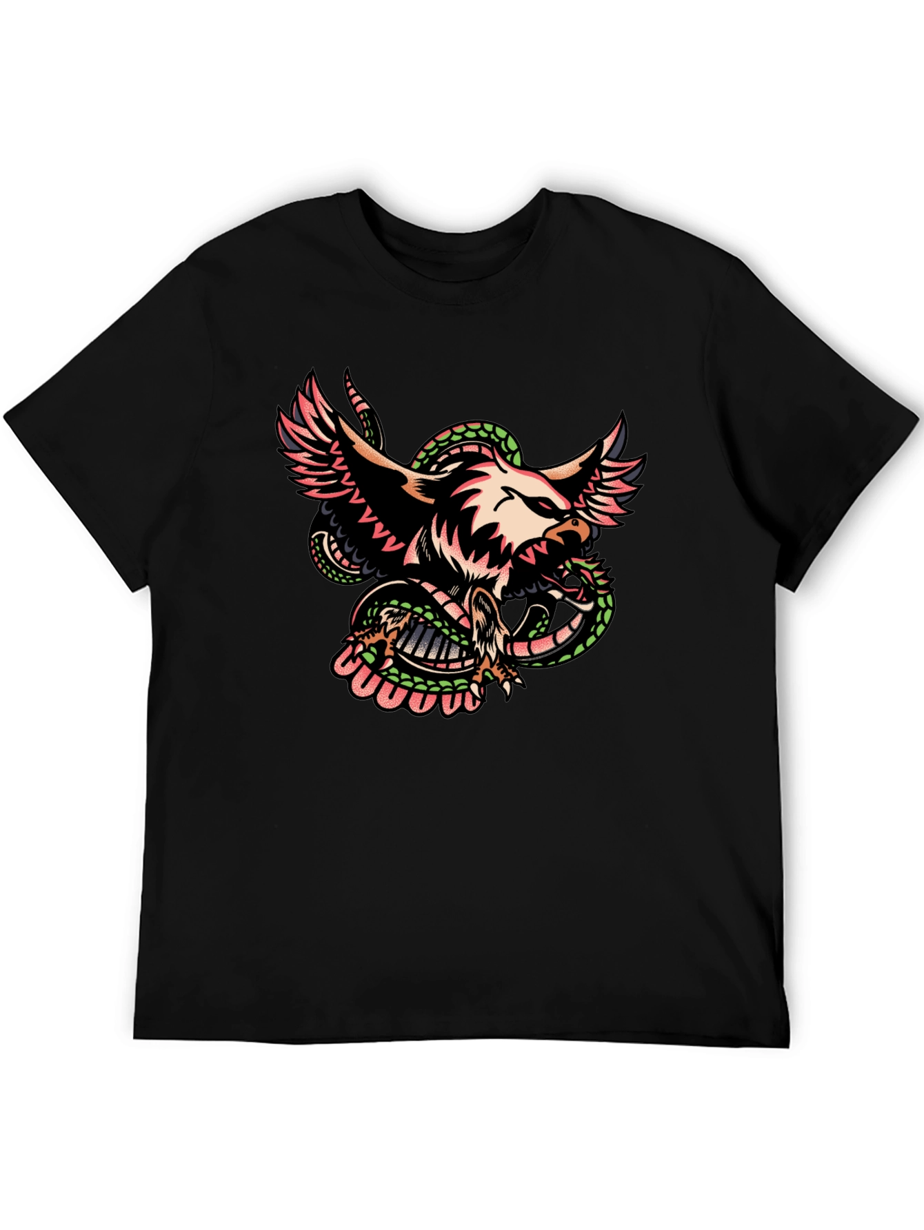 Eagle & Snake Graphic Tee - Mens Black T-Shirt
