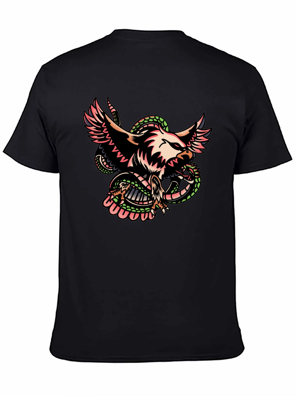 Eagle & Snake Graphic Tee - Mens Black T-Shirt