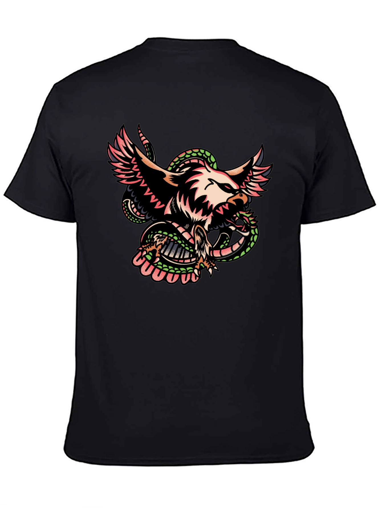 Eagle & Snake Graphic Tee - Mens Black T-Shirt