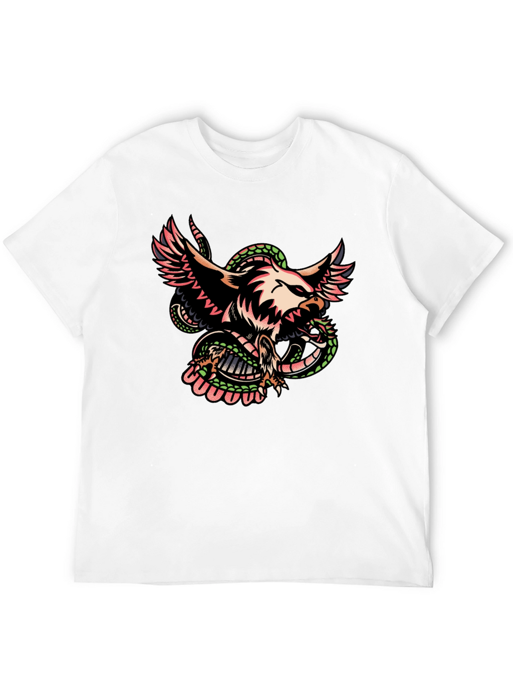 Eagle & Snake Graphic Tee - Mens Black T-Shirt