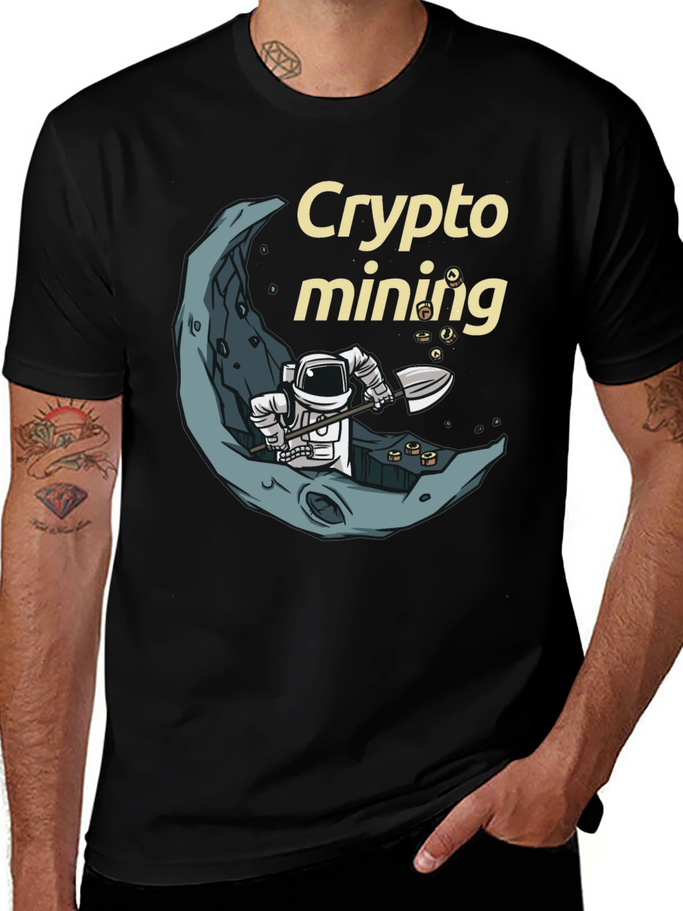 Crypto Mining Astronaut T-Shirt