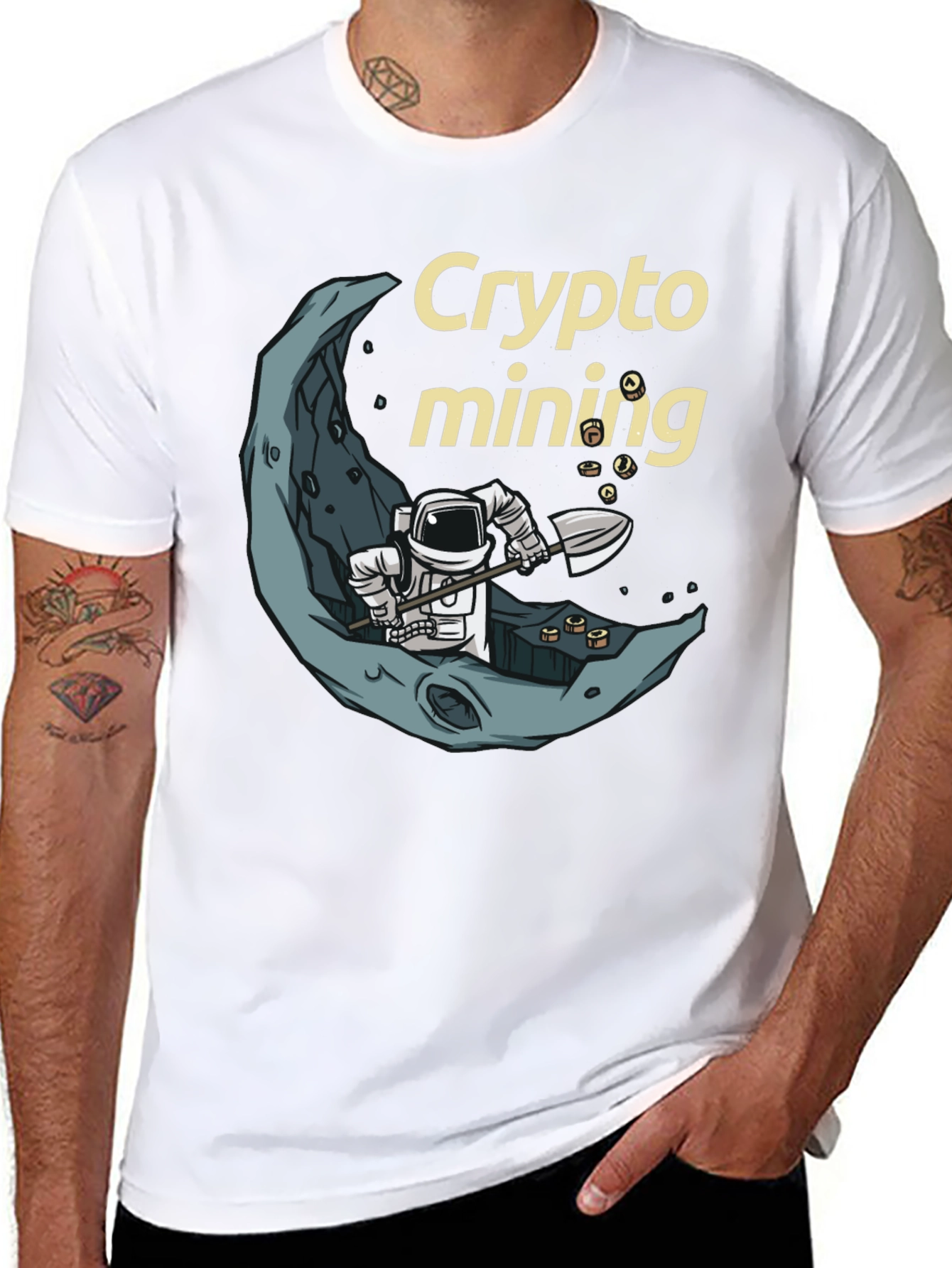 Crypto Mining Astronaut T-Shirt