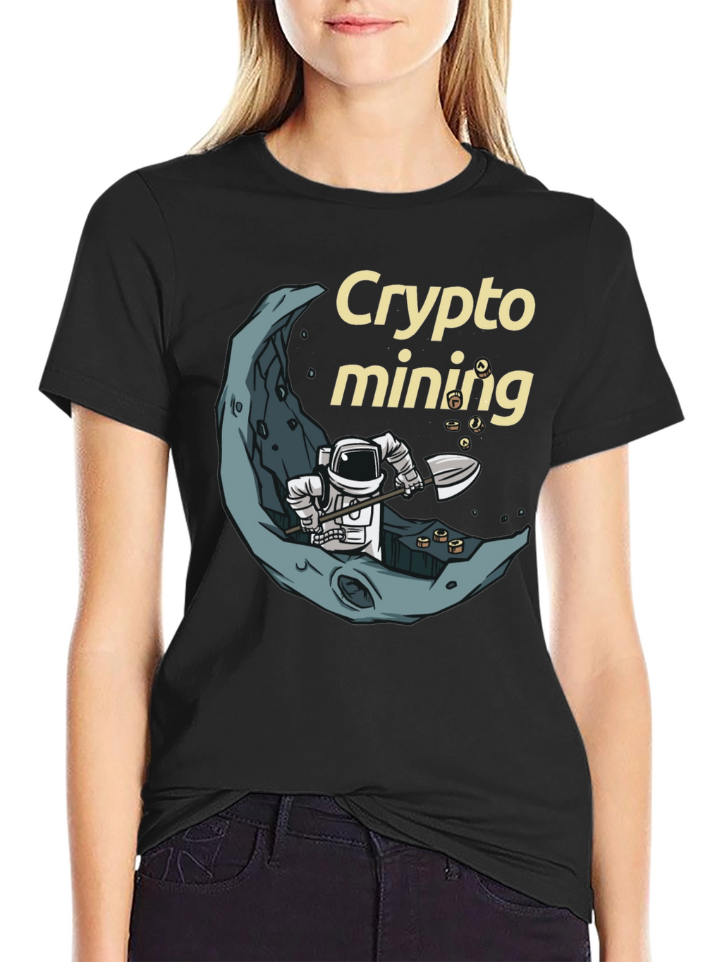 Crypto Mining Astronaut T-Shirt