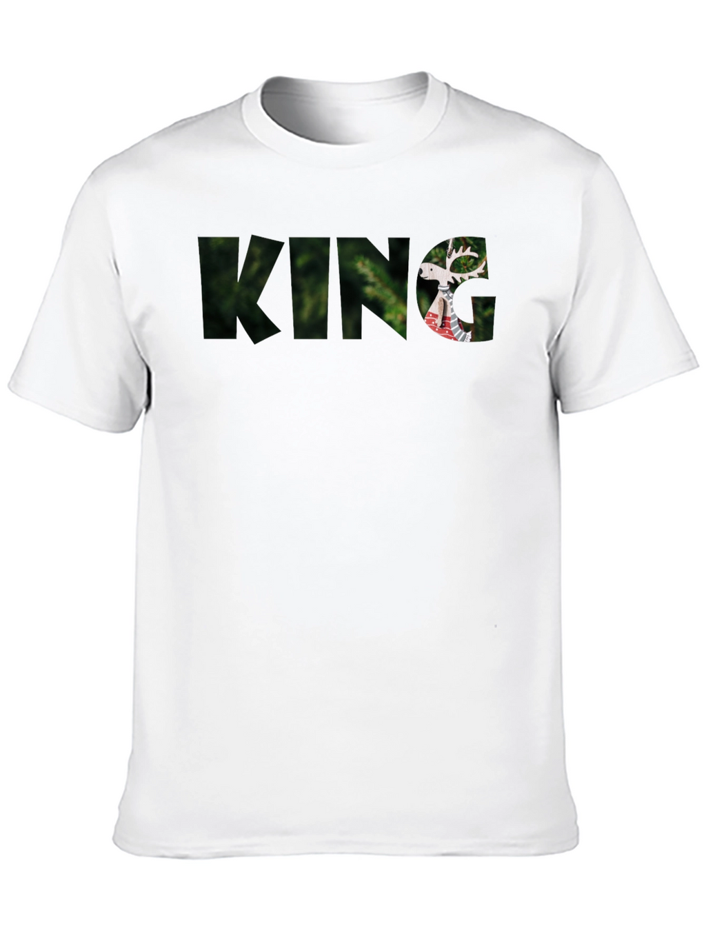 King Deer Graphic Black T-Shirt