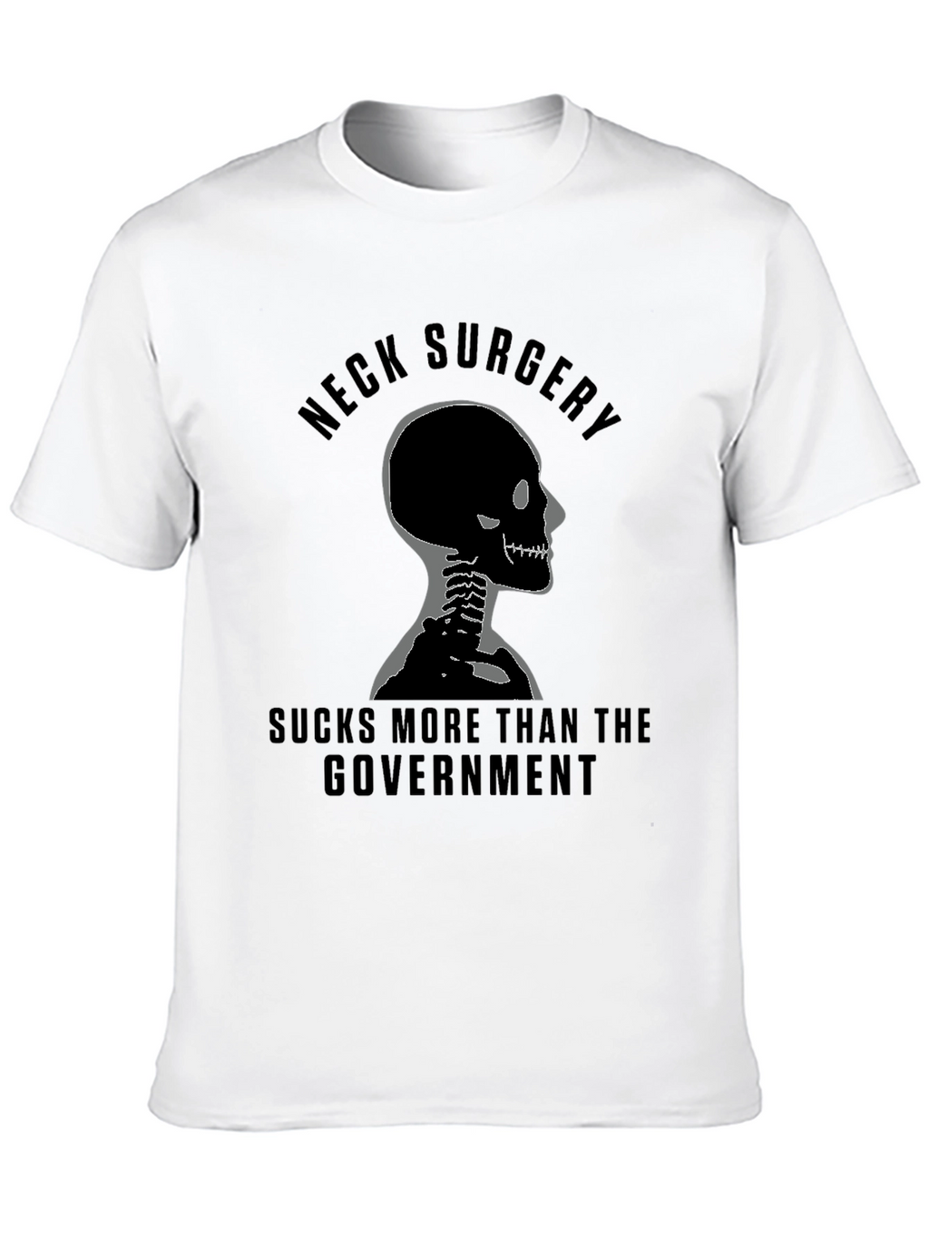 Neck Surgery Skeleton Graphic Tee