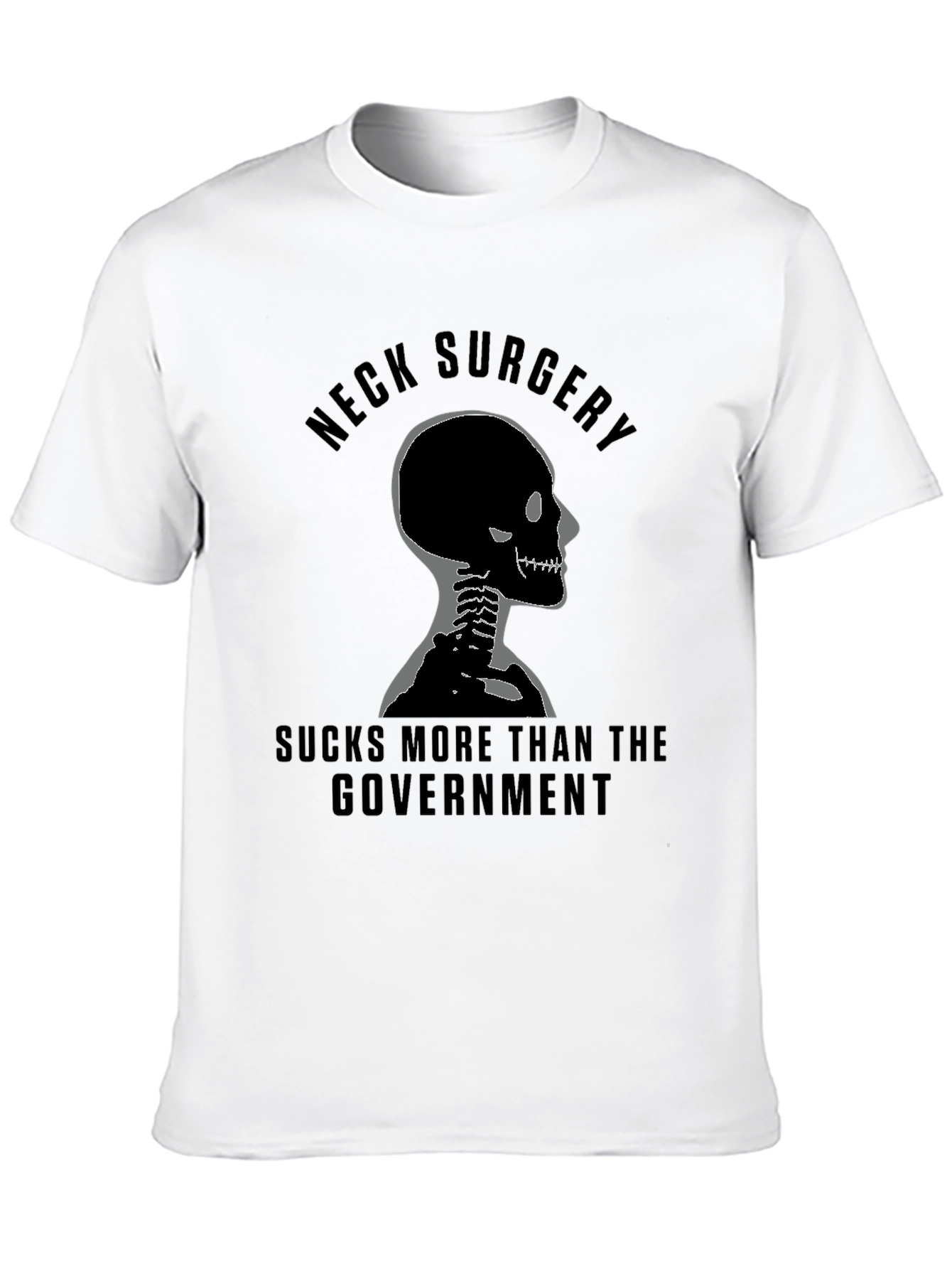 Neck Surgery Skeleton Graphic Tee