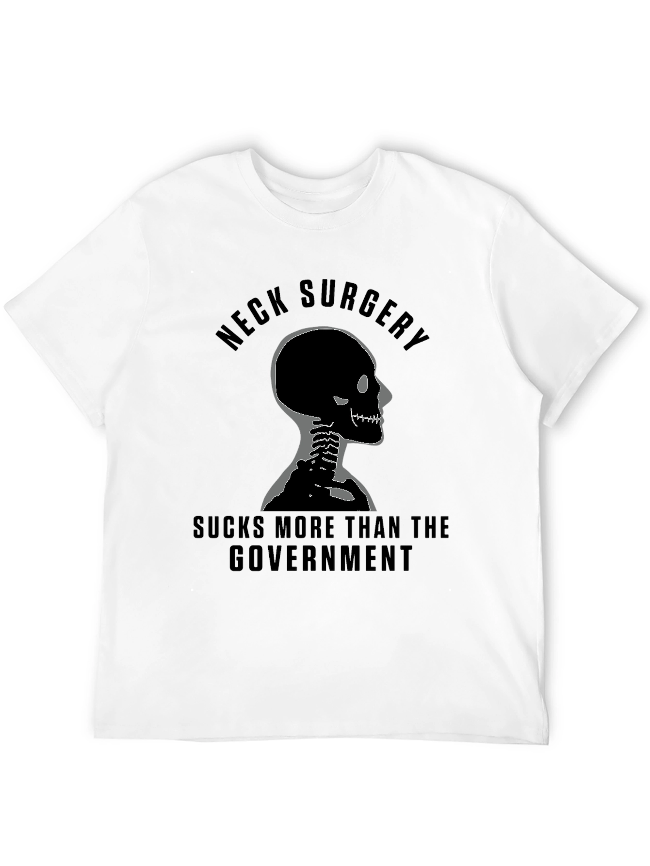 Neck Surgery Skeleton Graphic Tee