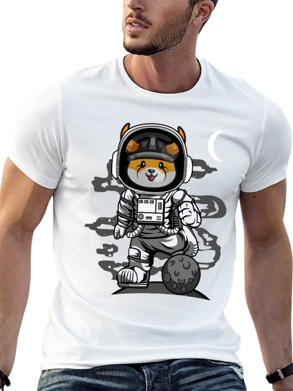 Doge Astronaut Graphic T-Shirt - Galaxy Vibes