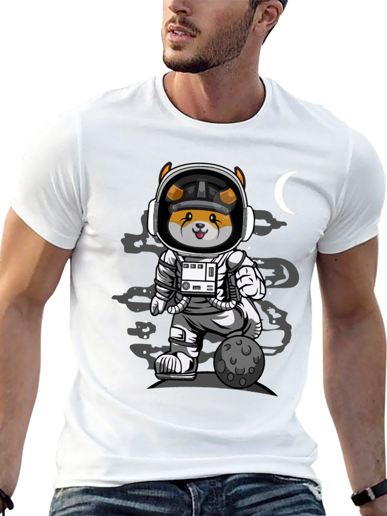 Doge Astronaut Graphic T-Shirt - Galaxy Vibes
