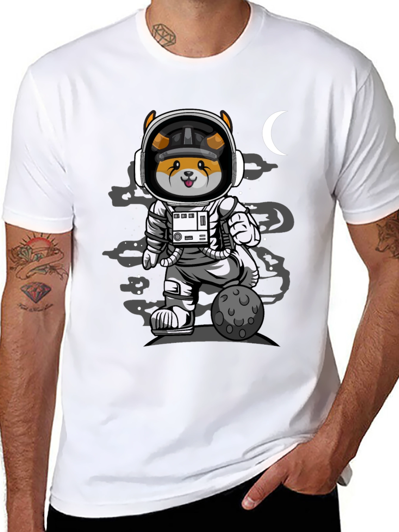 Doge Astronaut Graphic T-Shirt - Galaxy Vibes