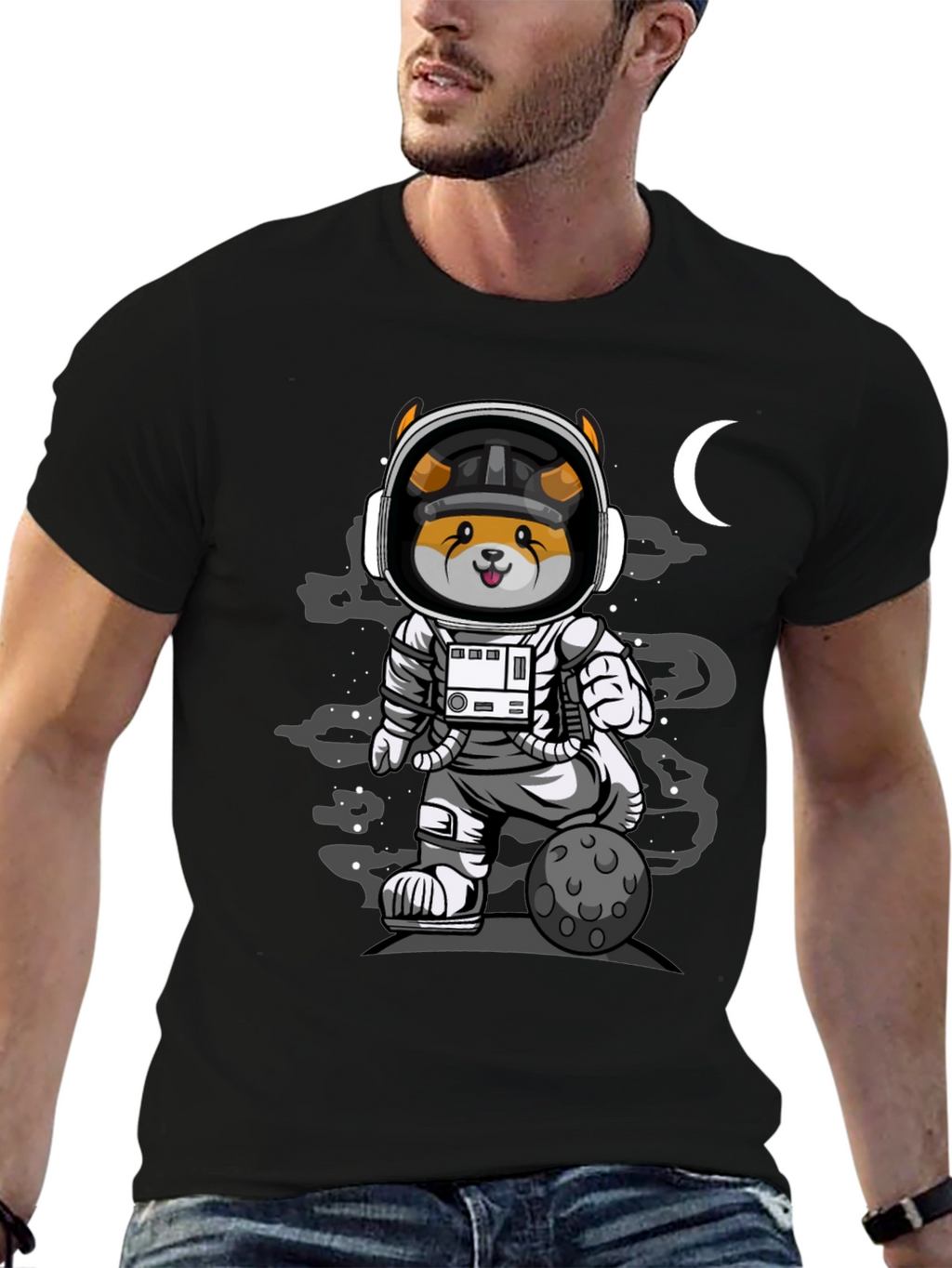 Doge Astronaut Graphic T-Shirt - Galaxy Vibes