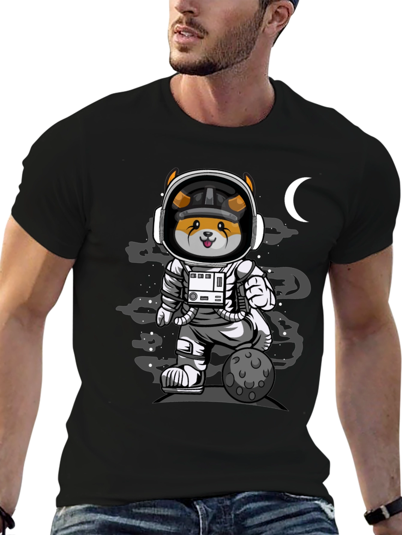 Doge Astronaut Graphic T-Shirt - Galaxy Vibes