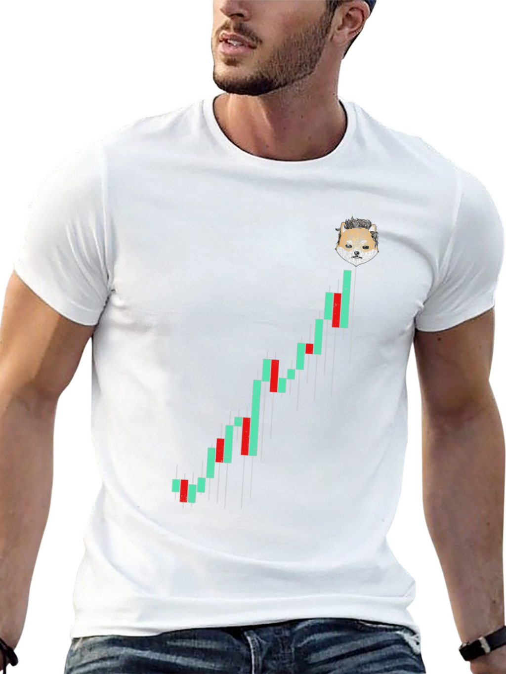 Doge Crypto Chart Black T-Shirt - Mens Fashion Tee