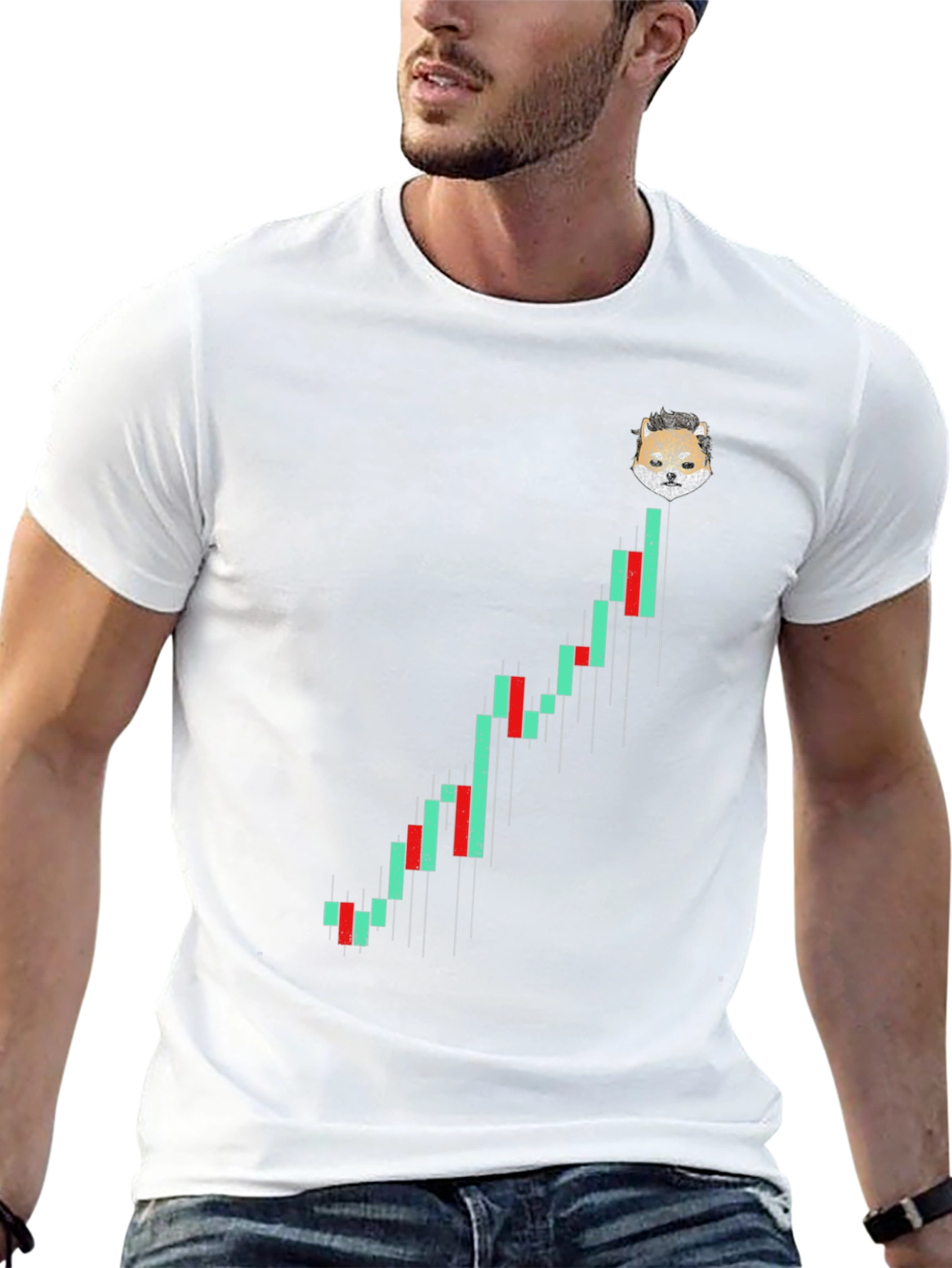 Doge Crypto Chart Black T-Shirt - Mens Fashion Tee
