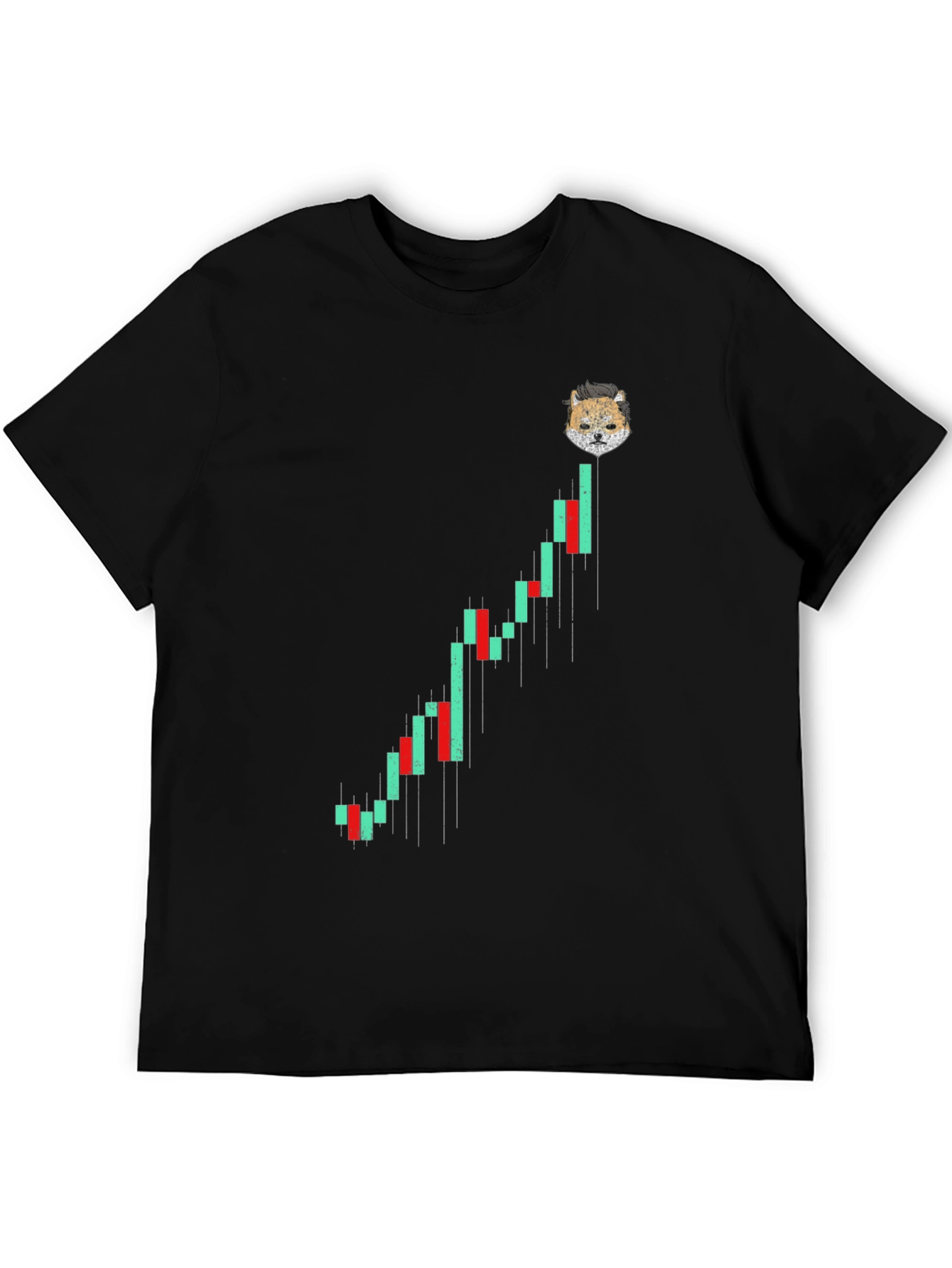 Doge Crypto Chart Black T-Shirt - Mens Fashion Tee