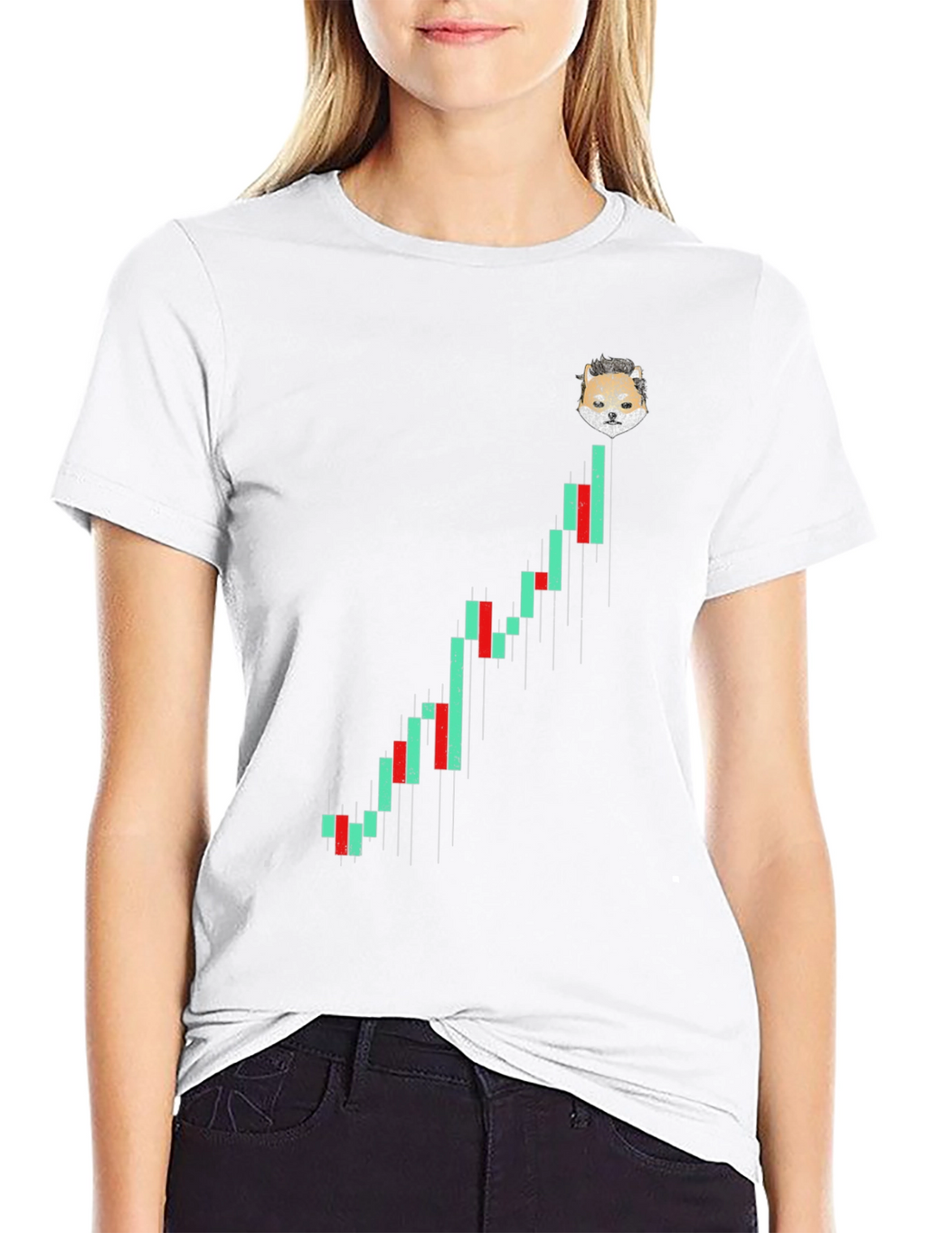 Doge Crypto Chart Black T-Shirt - Mens Fashion Tee