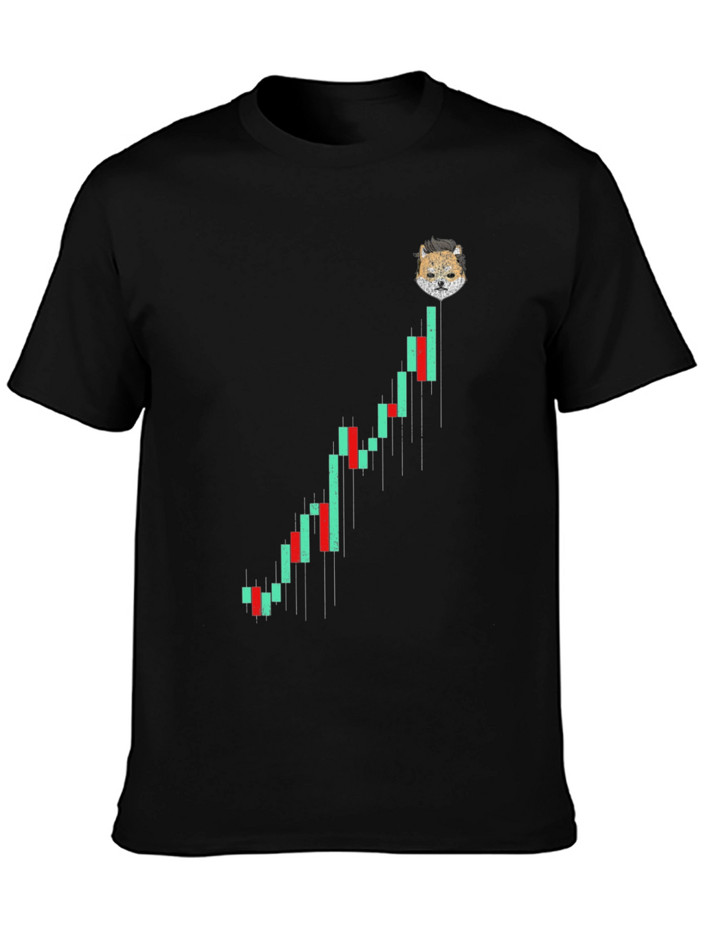 Doge Crypto Chart Black T-Shirt - Mens Fashion Tee