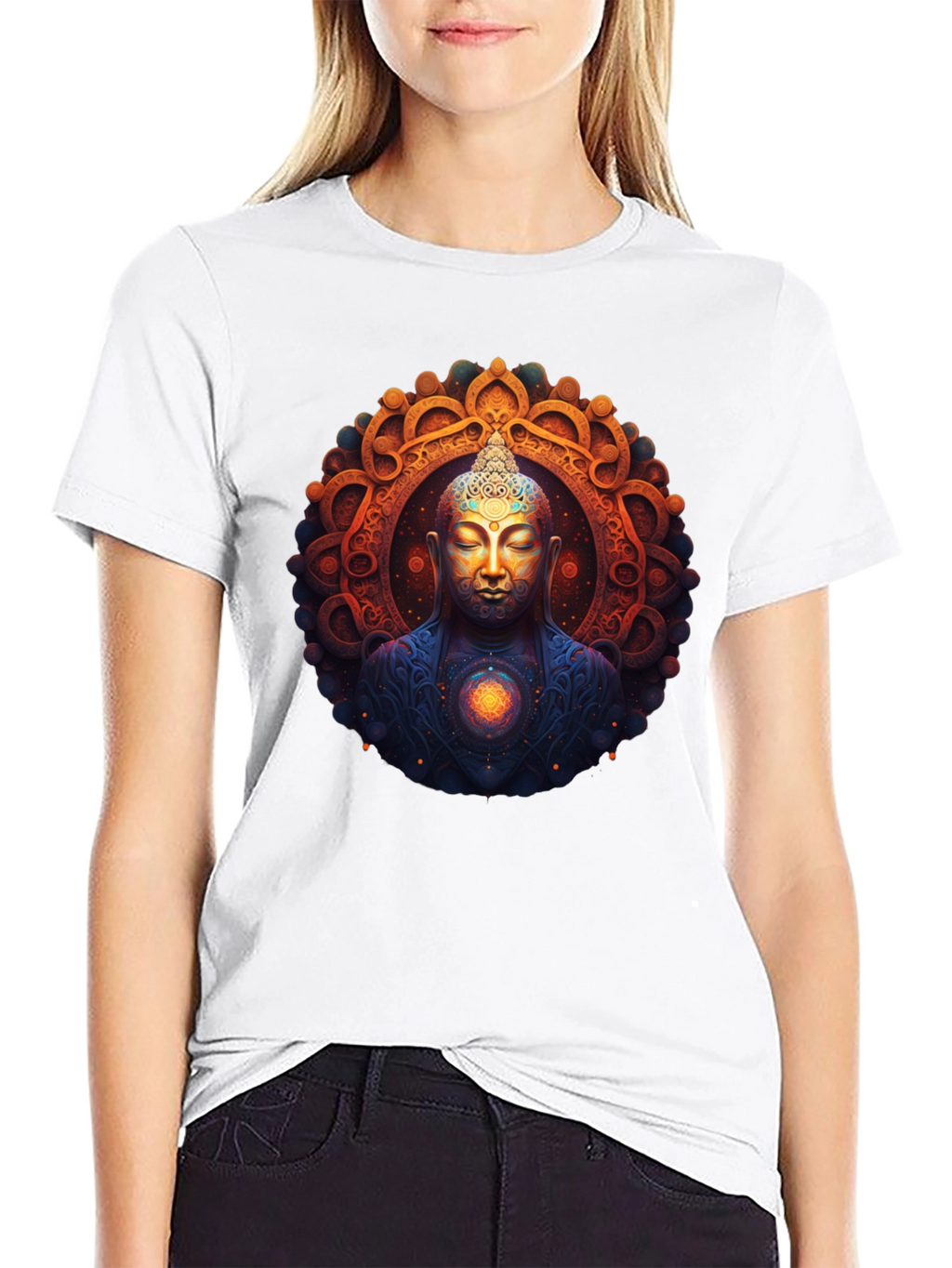 Buddha Mandala Graphic Tee - Spiritual Vibe