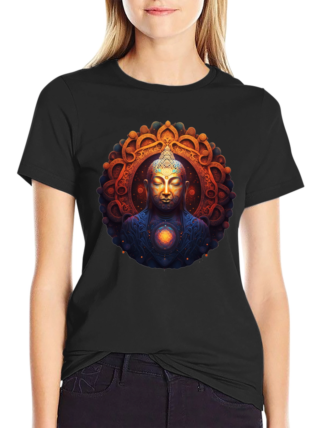 Buddha Mandala Graphic Tee - Spiritual Vibe