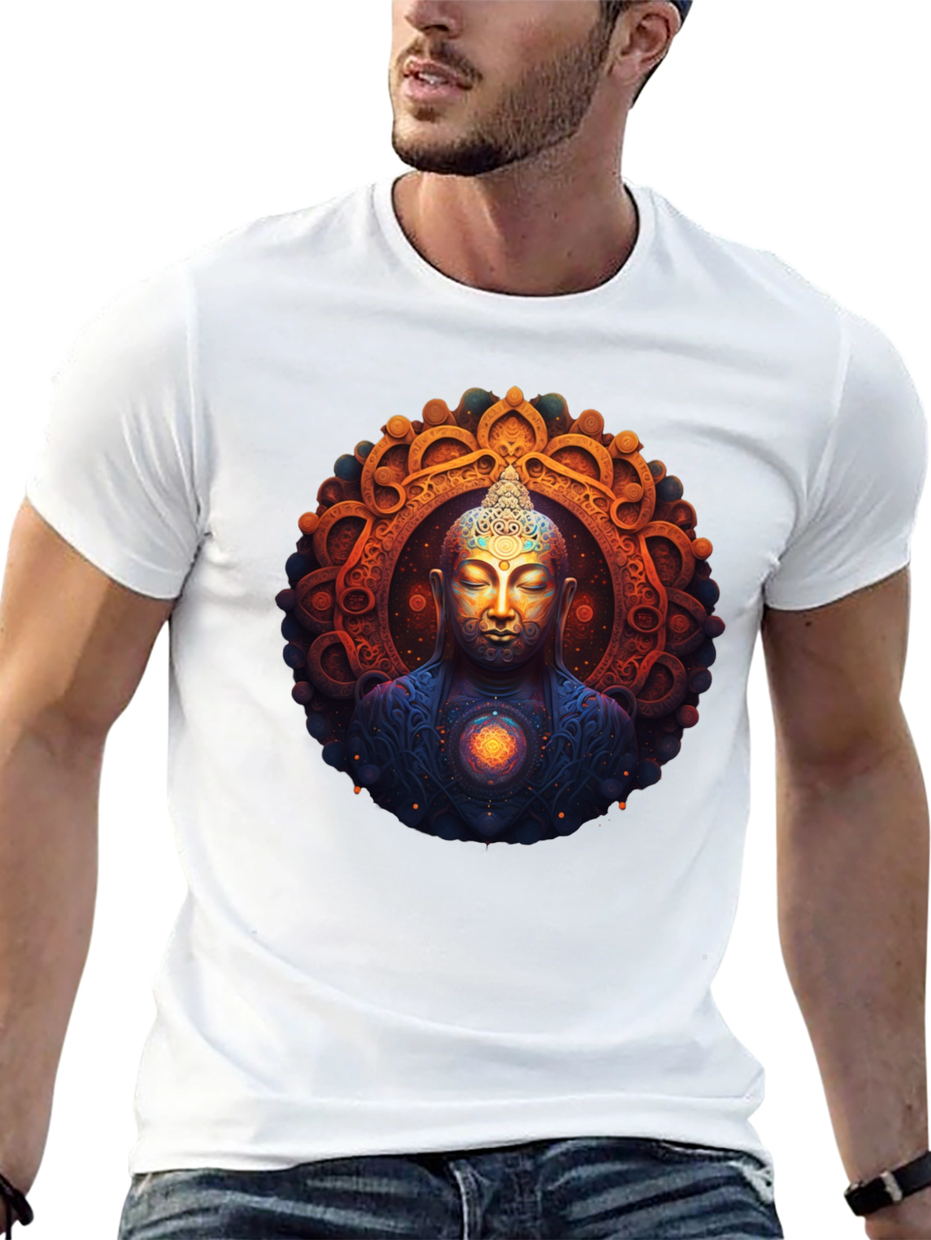 Buddha Mandala Graphic Tee - Spiritual Vibe