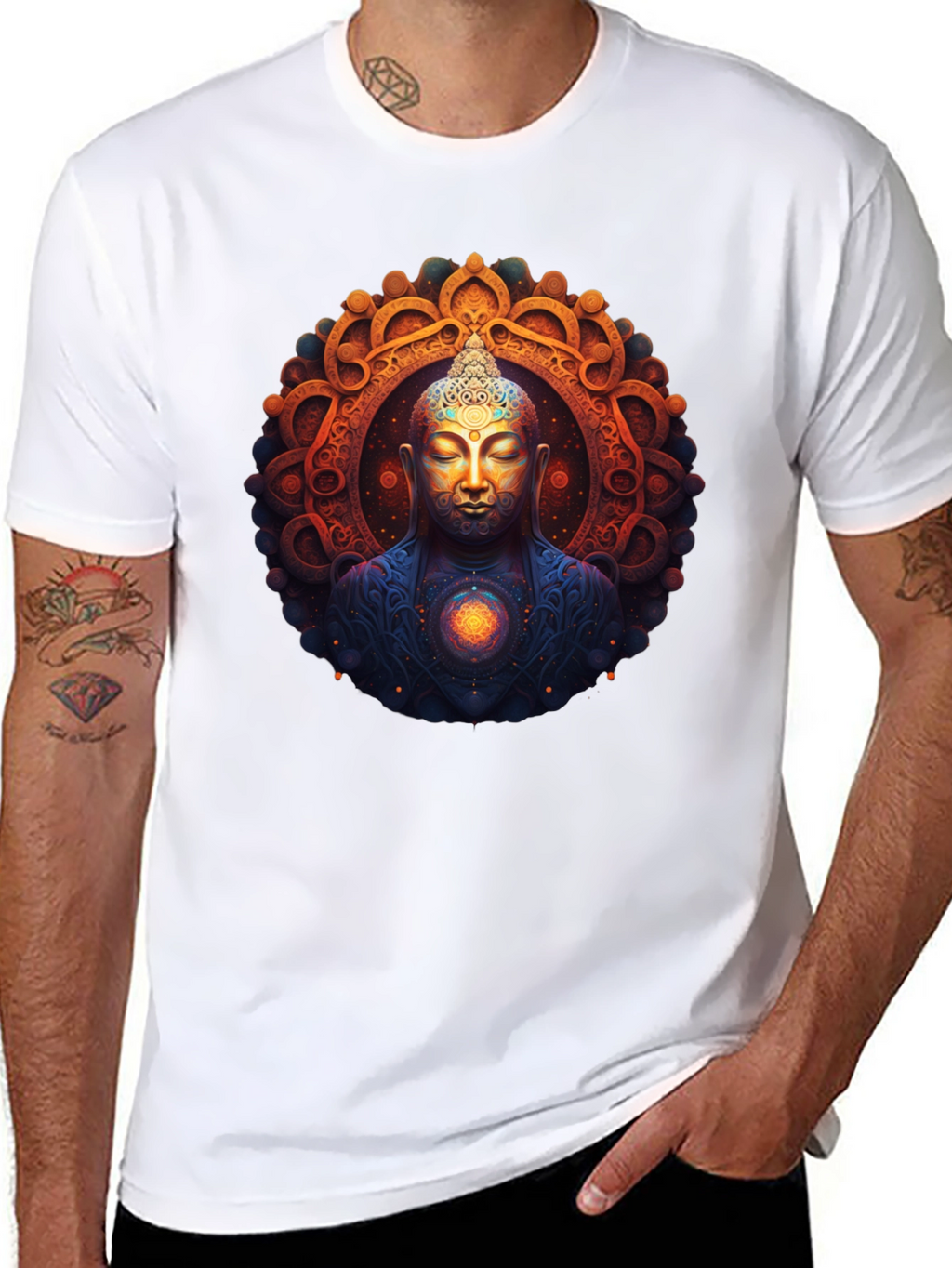 Buddha Mandala Graphic Tee - Spiritual Vibe