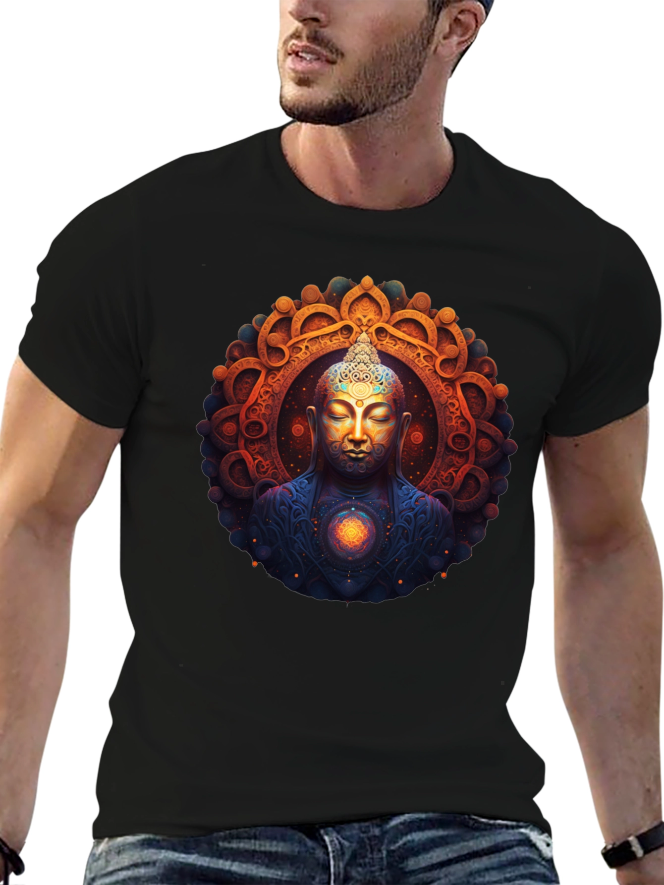 Buddha Mandala Graphic Tee - Spiritual Vibe