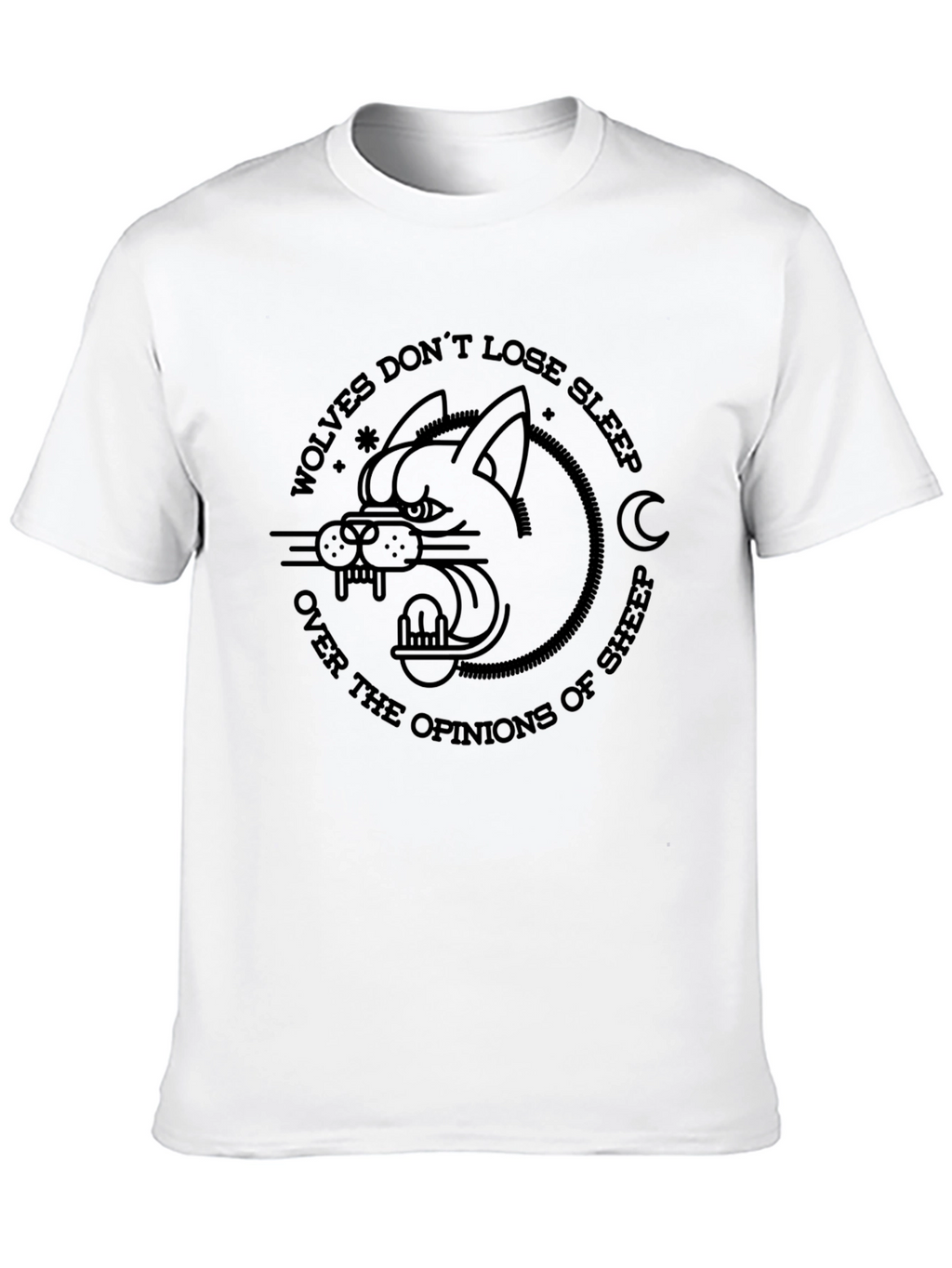 Wolves Dont Lose Sleep Graphic Tee - Premium Cotton