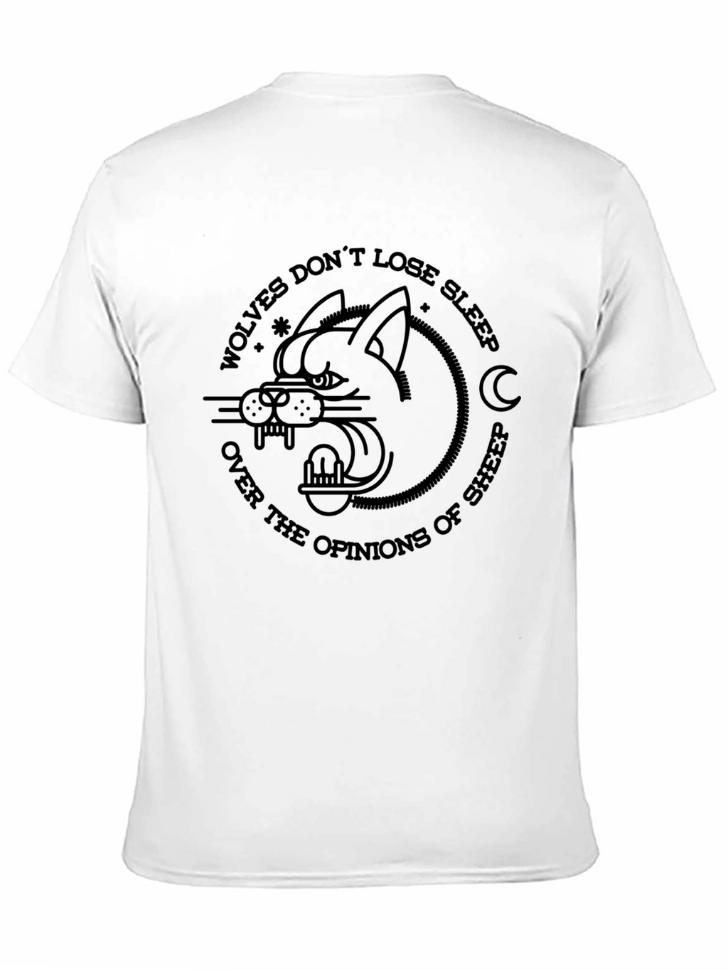 Wolves Dont Lose Sleep Graphic Tee - Premium Cotton