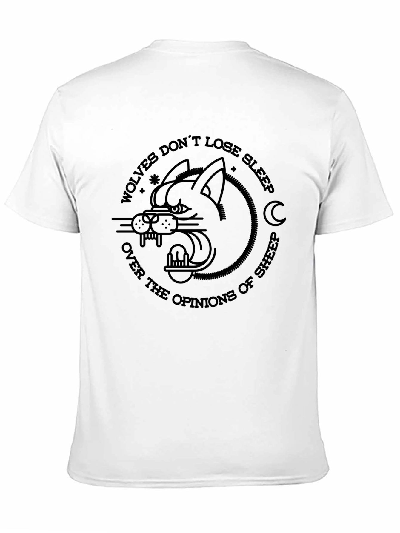 Wolves Dont Lose Sleep Graphic Tee - Premium Cotton