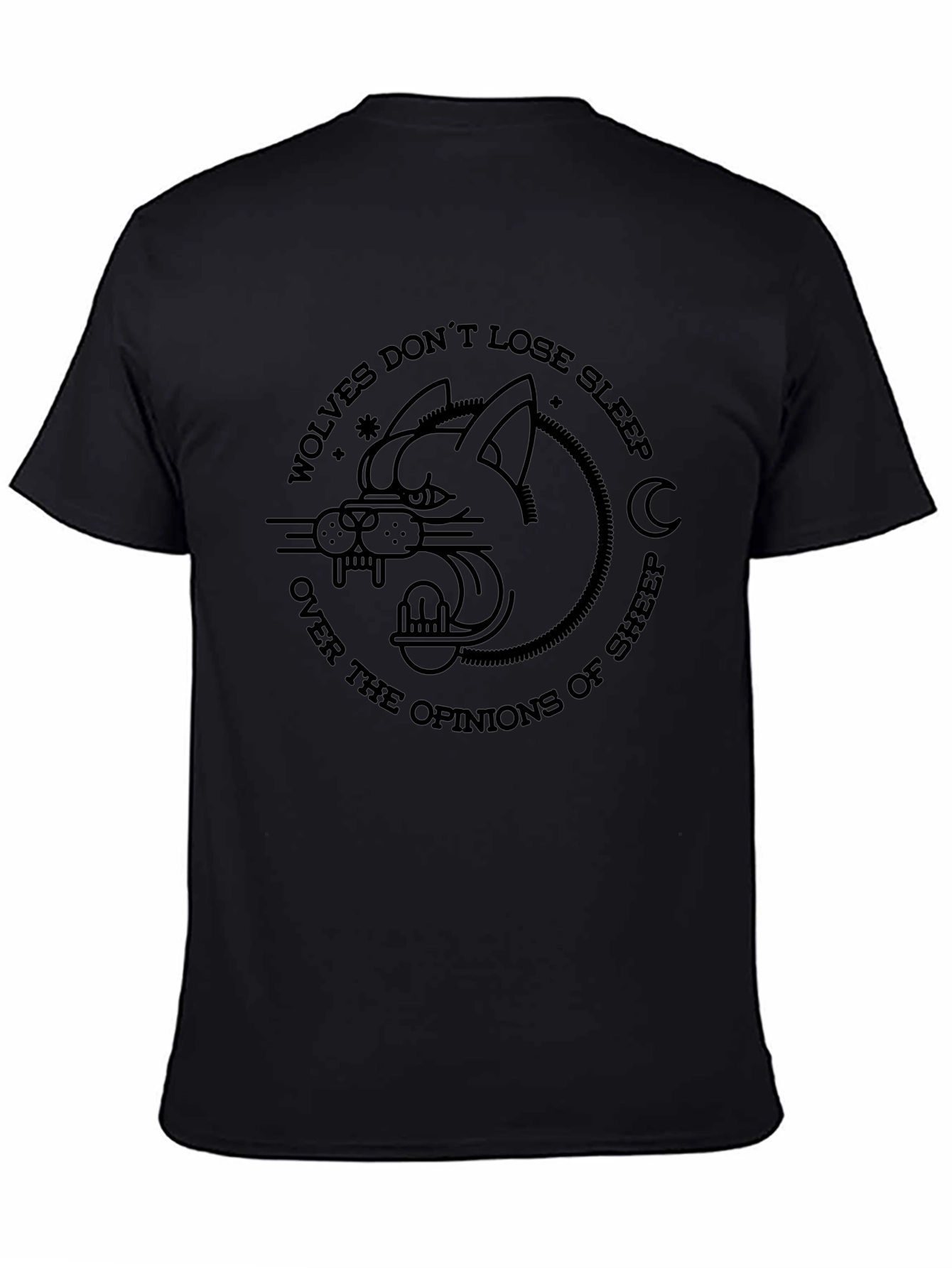 Wolves Dont Lose Sleep Graphic Tee - Premium Cotton