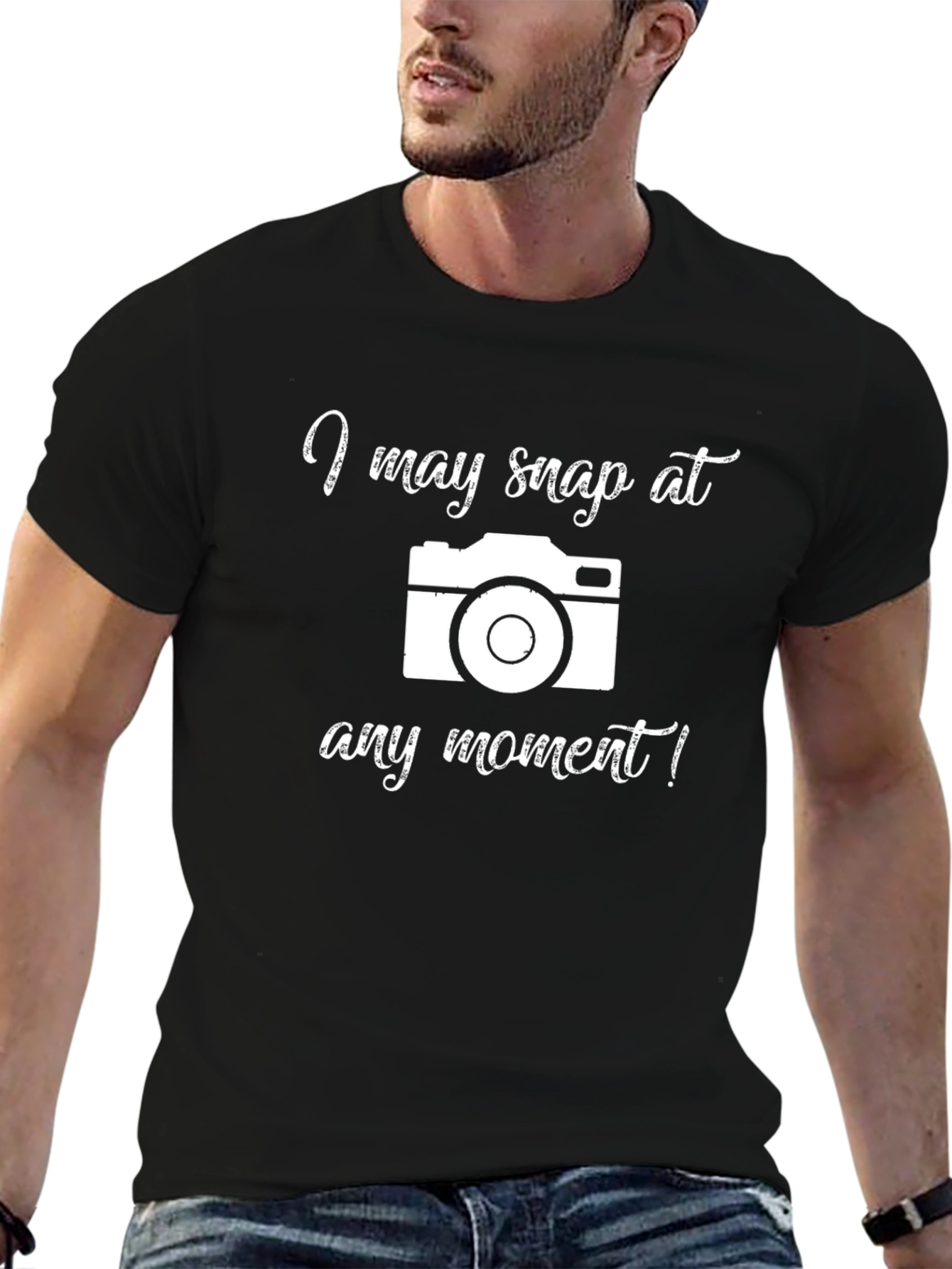 I May Snap At Any Moment Camera Graphic Tee