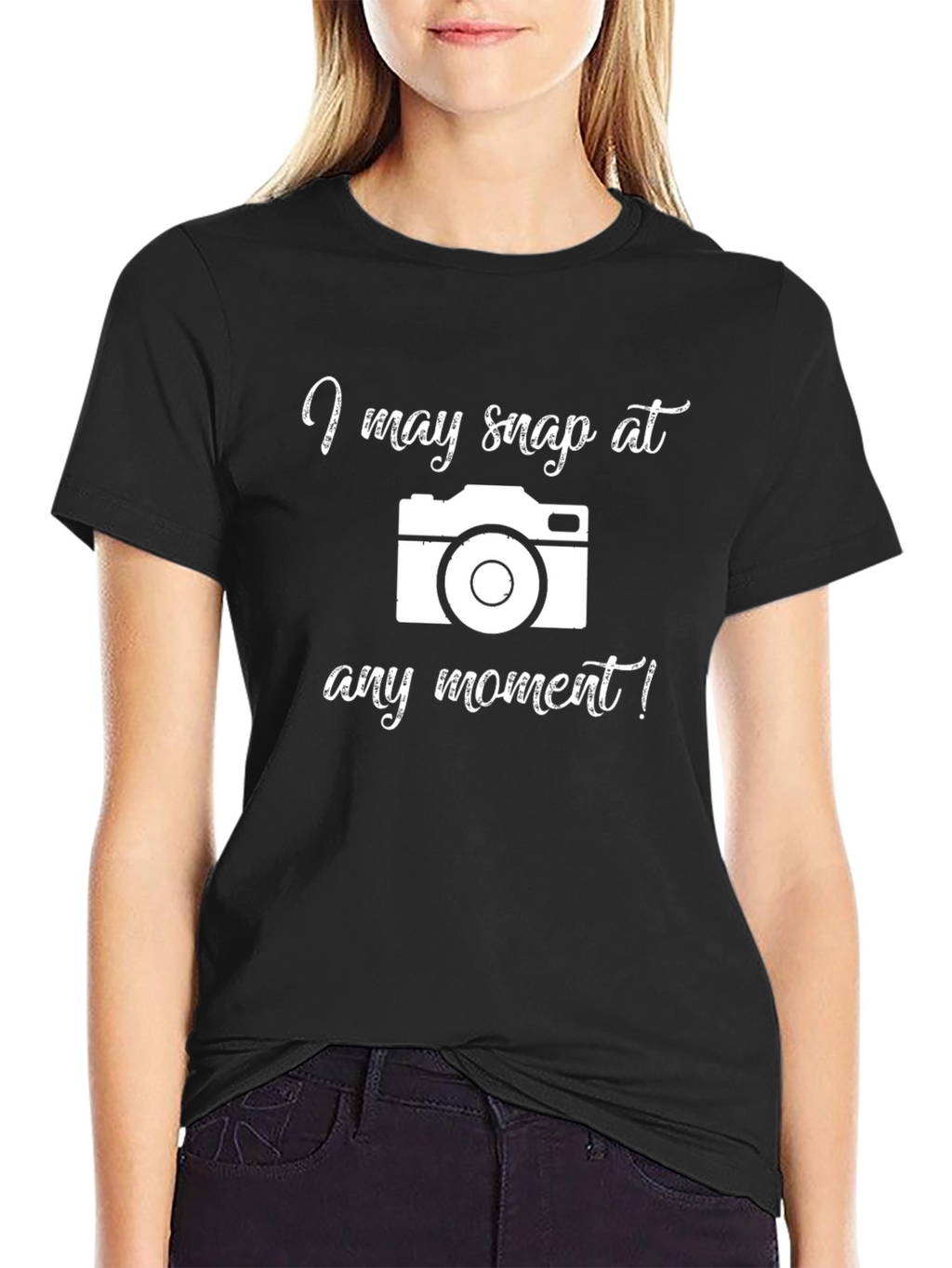 I May Snap At Any Moment Camera Graphic Tee