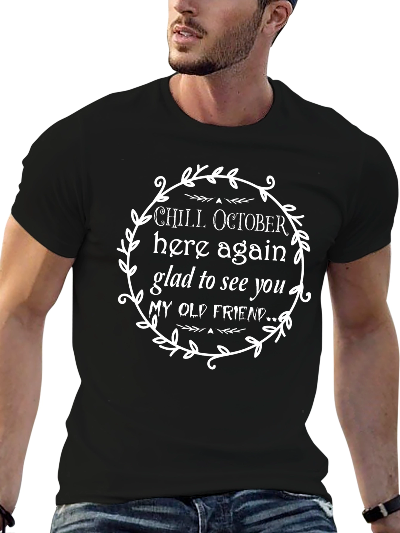 Chill October Graphic Tee - Fall Season T-Shirt
