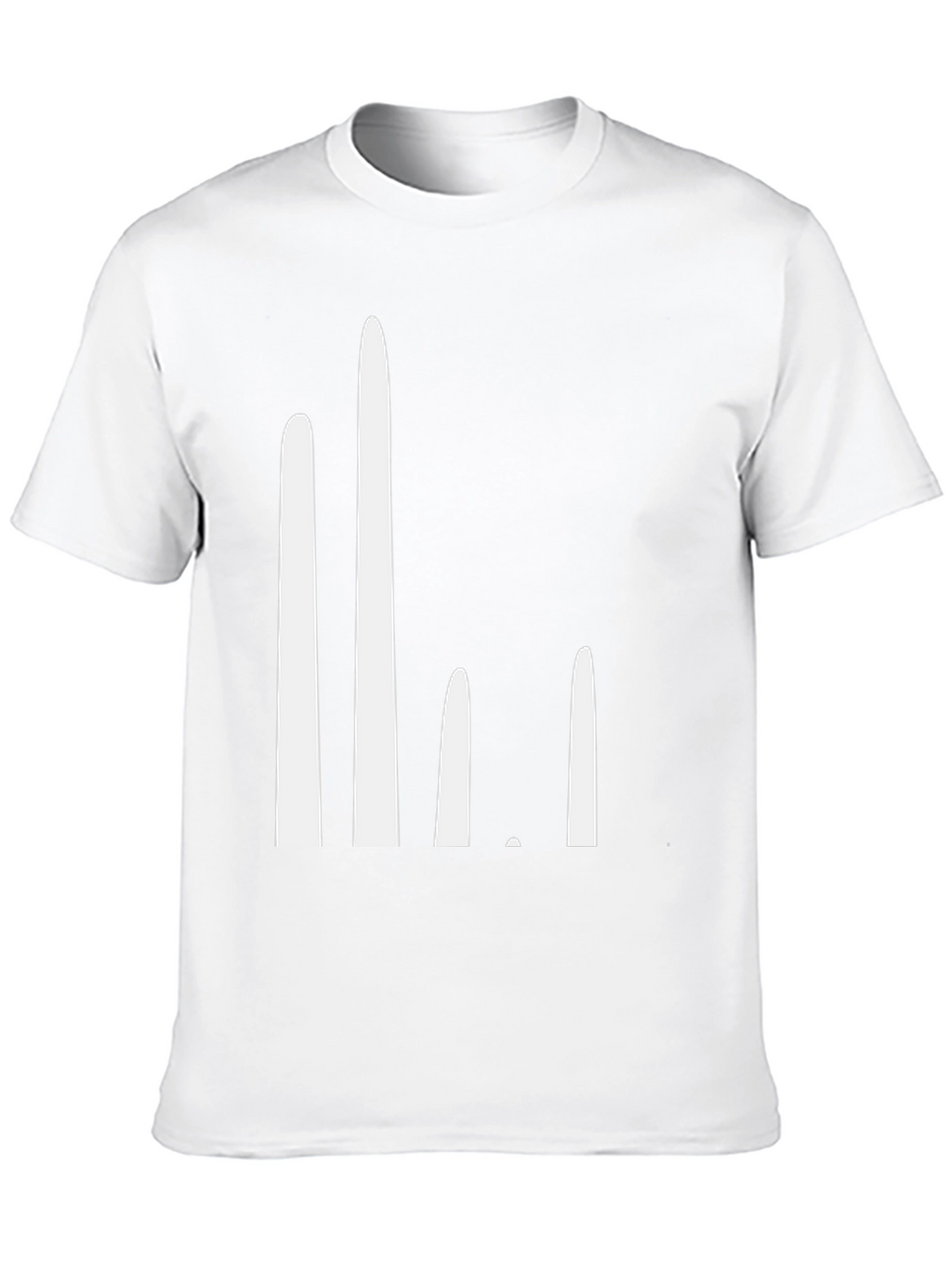 Modern White Bar Chart Tee