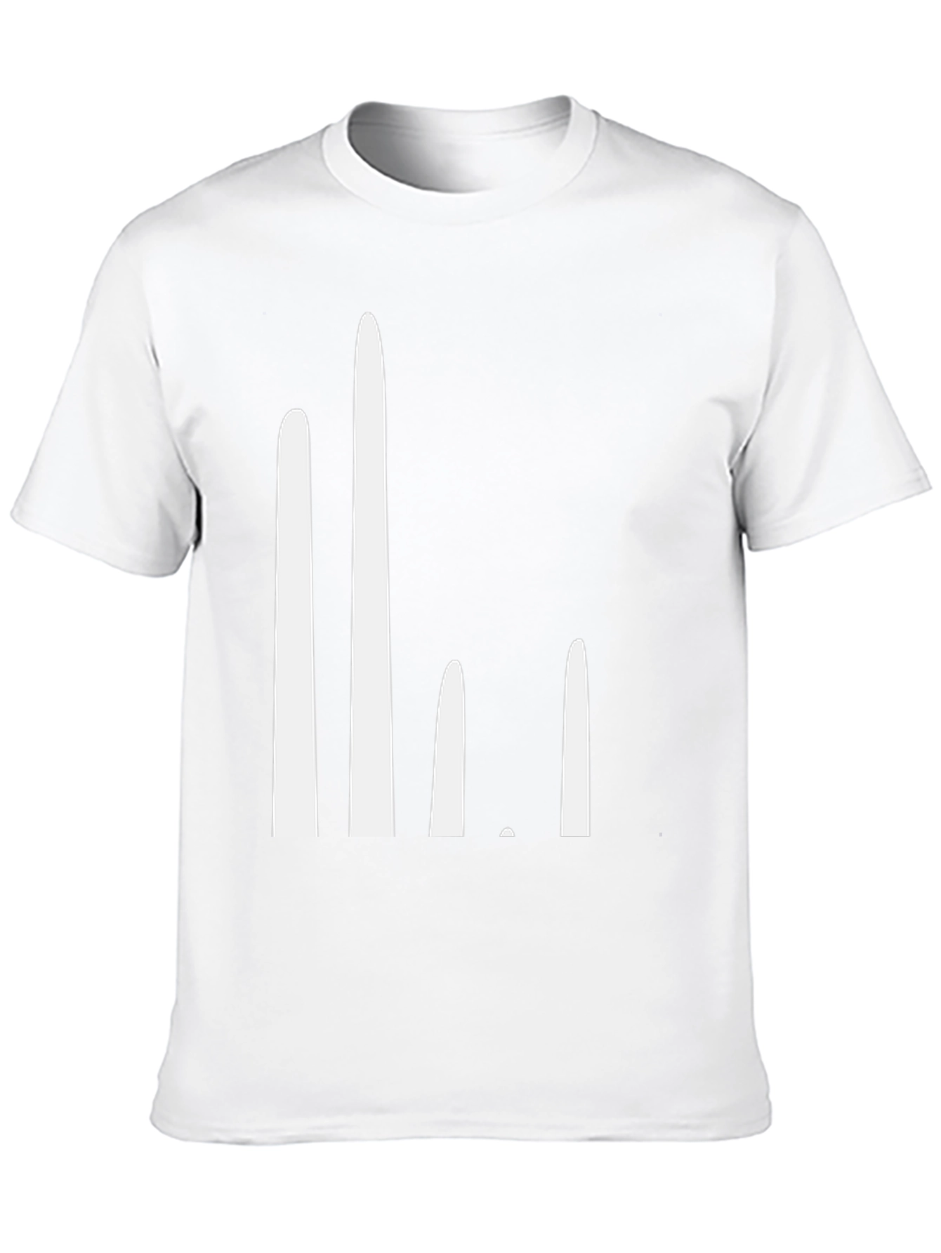 Modern White Bar Chart Tee