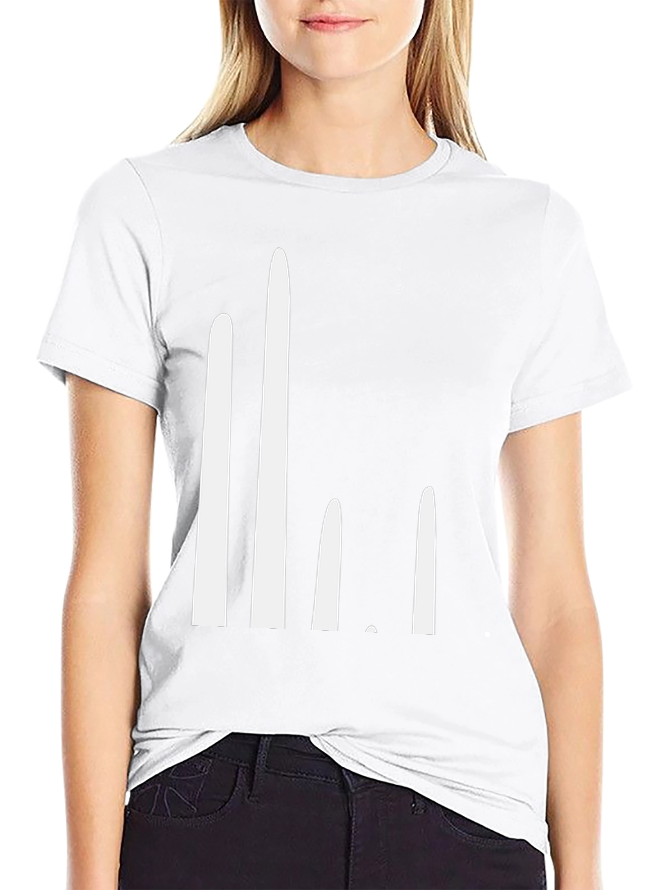 Modern White Bar Chart Tee